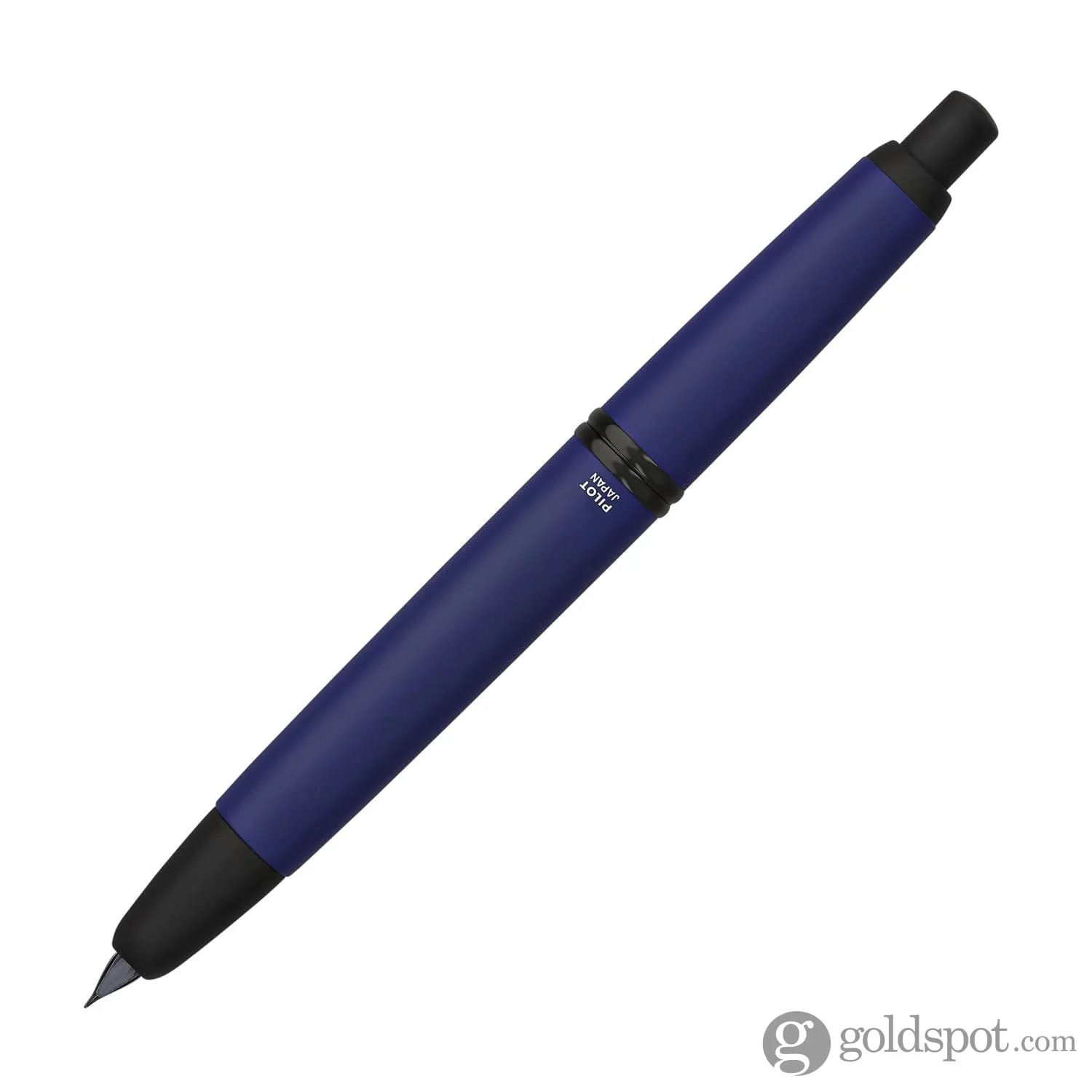 Pilot Vanishing Point Fountain Pen in Matte Blue & Black Accents - 18K Gold
