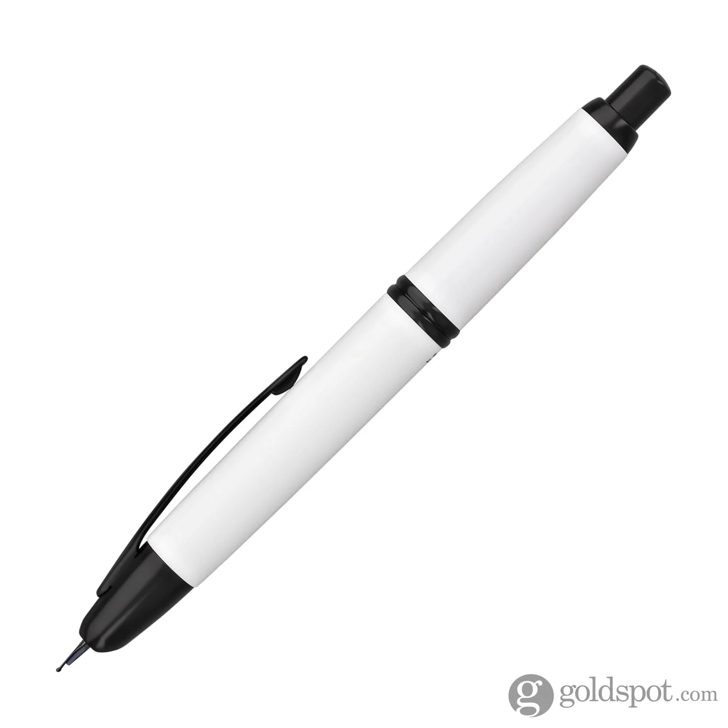 5088-pilot-vanishing-point-fountain-pen-in-shiny-white-black-accents-18k-gold-nib-3.webp Pilot Vanishing Point Fountain Pen in Shiny White & Black Accents - 18K Gold Nib