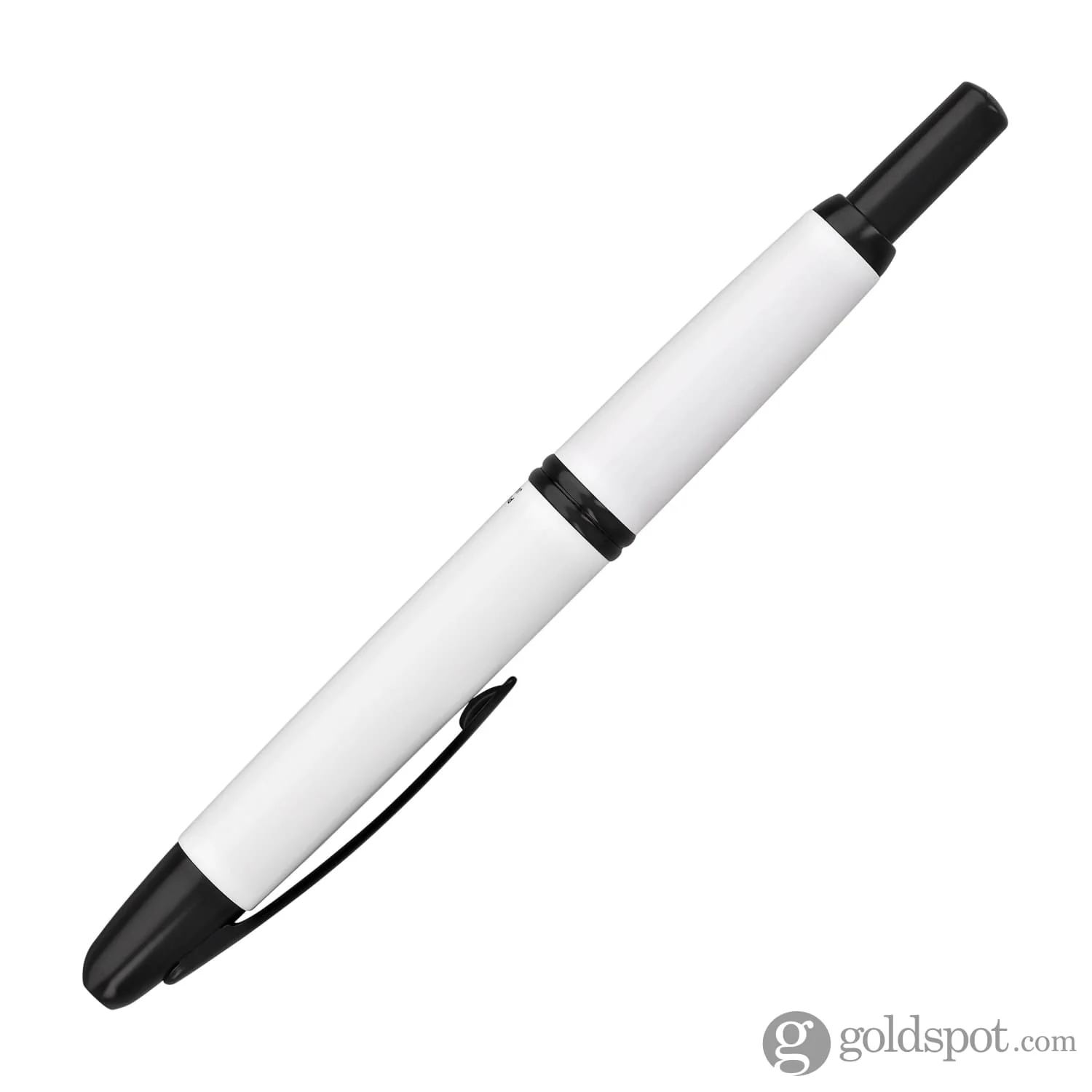 5088-pilot-vanishing-point-fountain-pen-in-shiny-white-black-accents-18k-gold-nib-5.webp Pilot Vanishing Point Fountain Pen in Shiny White & Black Accents - 18K Gold Nib