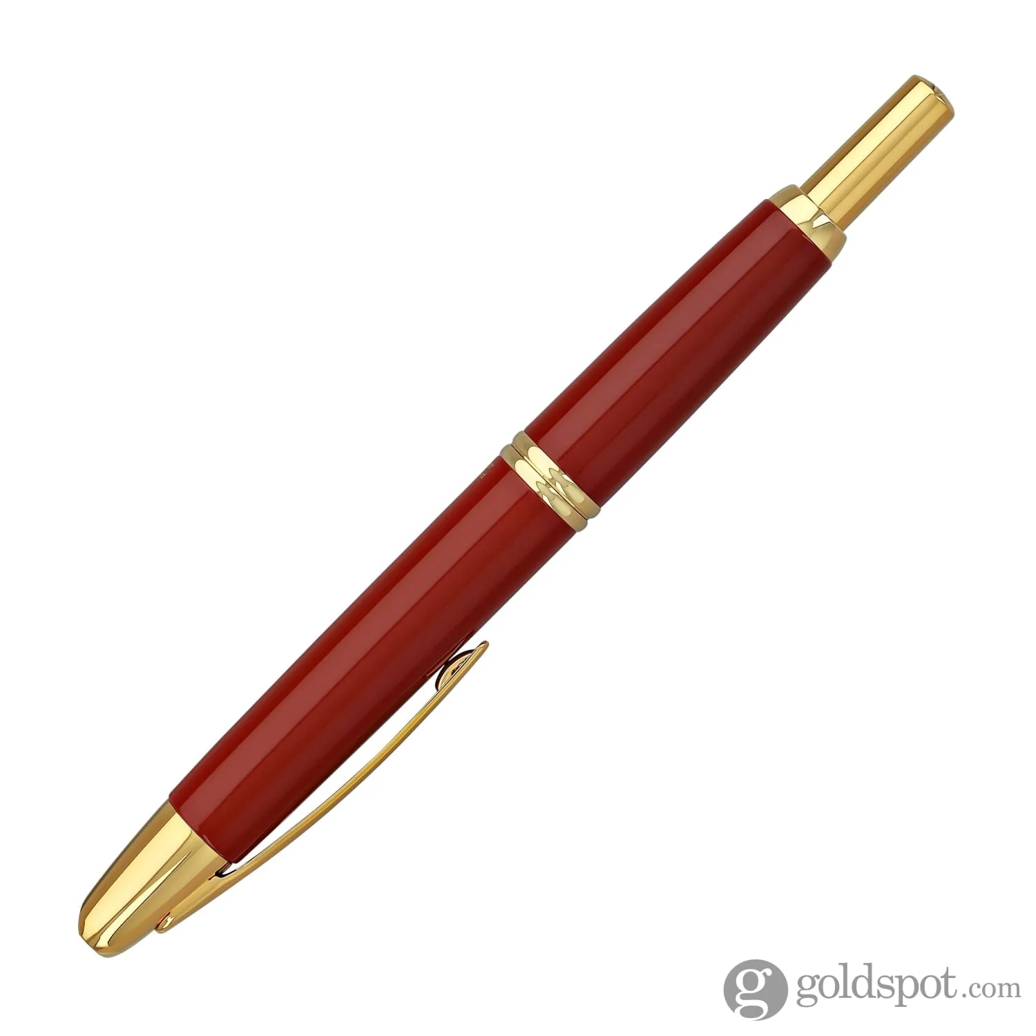 Pilot Vanishing Point Fountain Pen in Red & Gold - 18K Gold