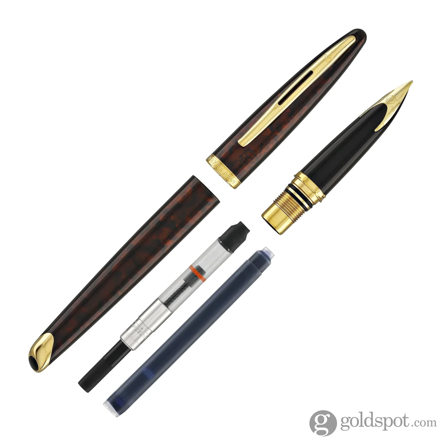 Waterman Carene Fountain Pen in Marine Amber - 18K Gold
