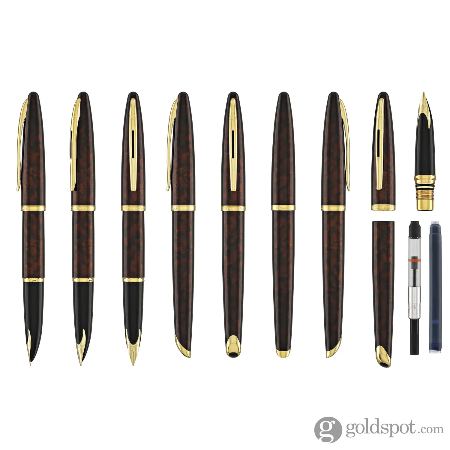 Waterman Carene Fountain Pen in Marine Amber - 18K Gold