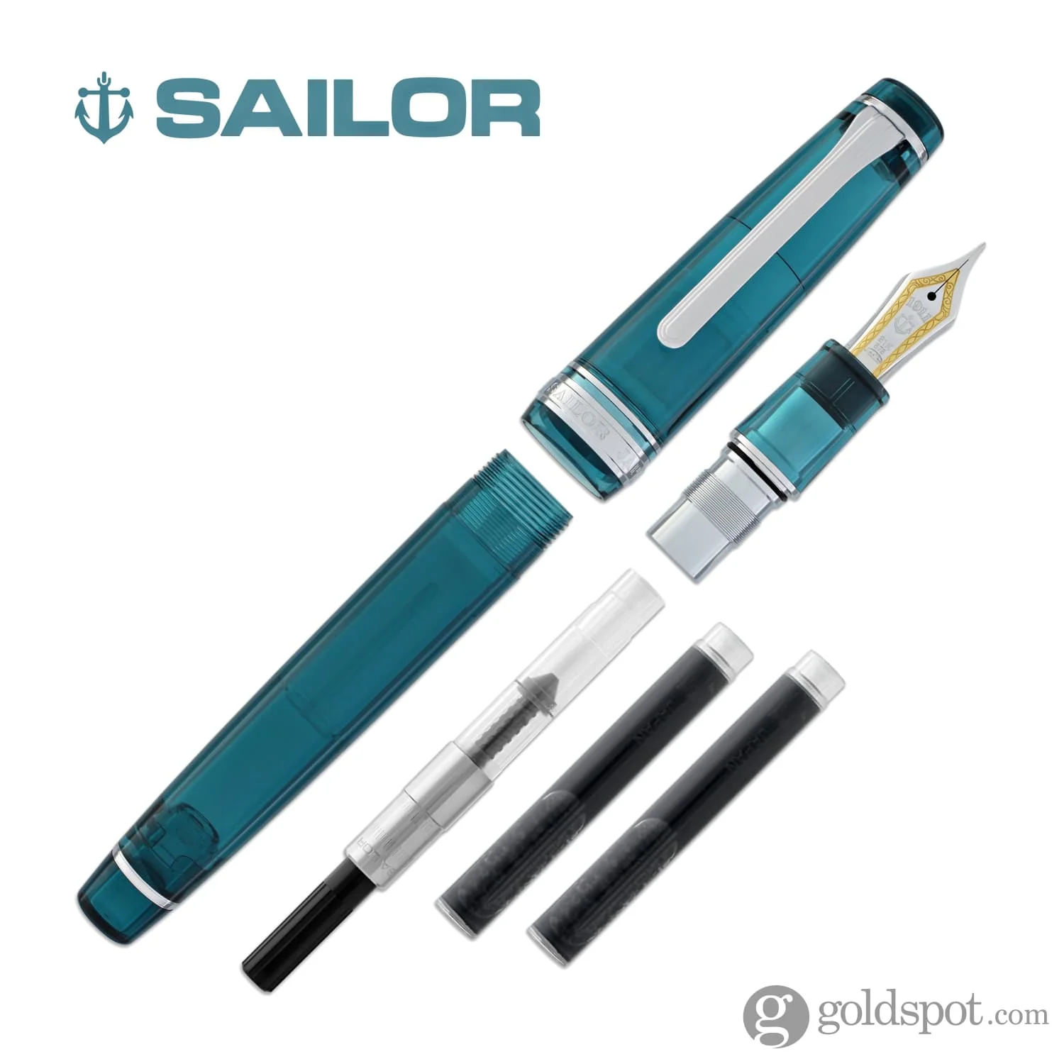 5113-sailor-pro-gear-regular-fountain-pen-in-lucky-charm-green-21kt-gold-nib-6.webp Sailor Pro Gear Regular Fountain Pen in Lucky Charm Green - 21kt Gold Nib
