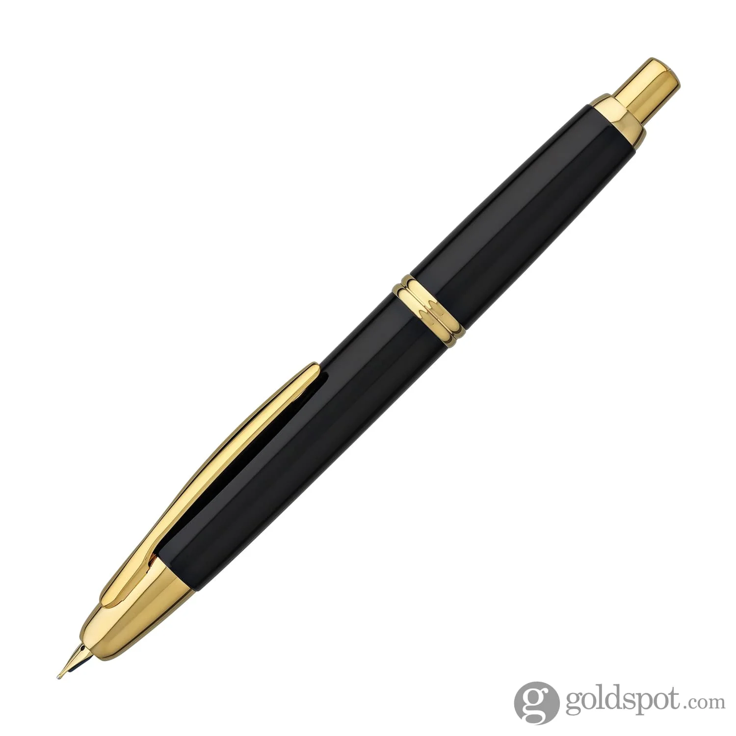 5125-pilot-vanishing-point-fountain-pen-in-black-gold-18k-gold-2.webp Pilot Vanishing Point Fountain Pen in Black & Gold - 18K Gold