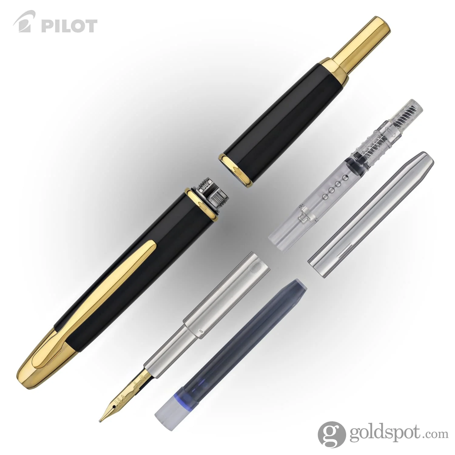 5125-pilot-vanishing-point-fountain-pen-in-black-gold-18k-gold-6.webp Pilot Vanishing Point Fountain Pen in Black & Gold - 18K Gold