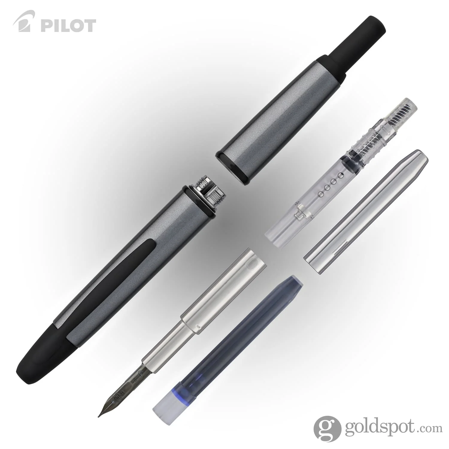 5129-pilot-vanishing-point-fountain-pen-in-gunmetal-gray-matte-black-18k-gold-6.webp Pilot Vanishing Point Fountain Pen in Gunmetal Gray & Matte Black - 18K Gold