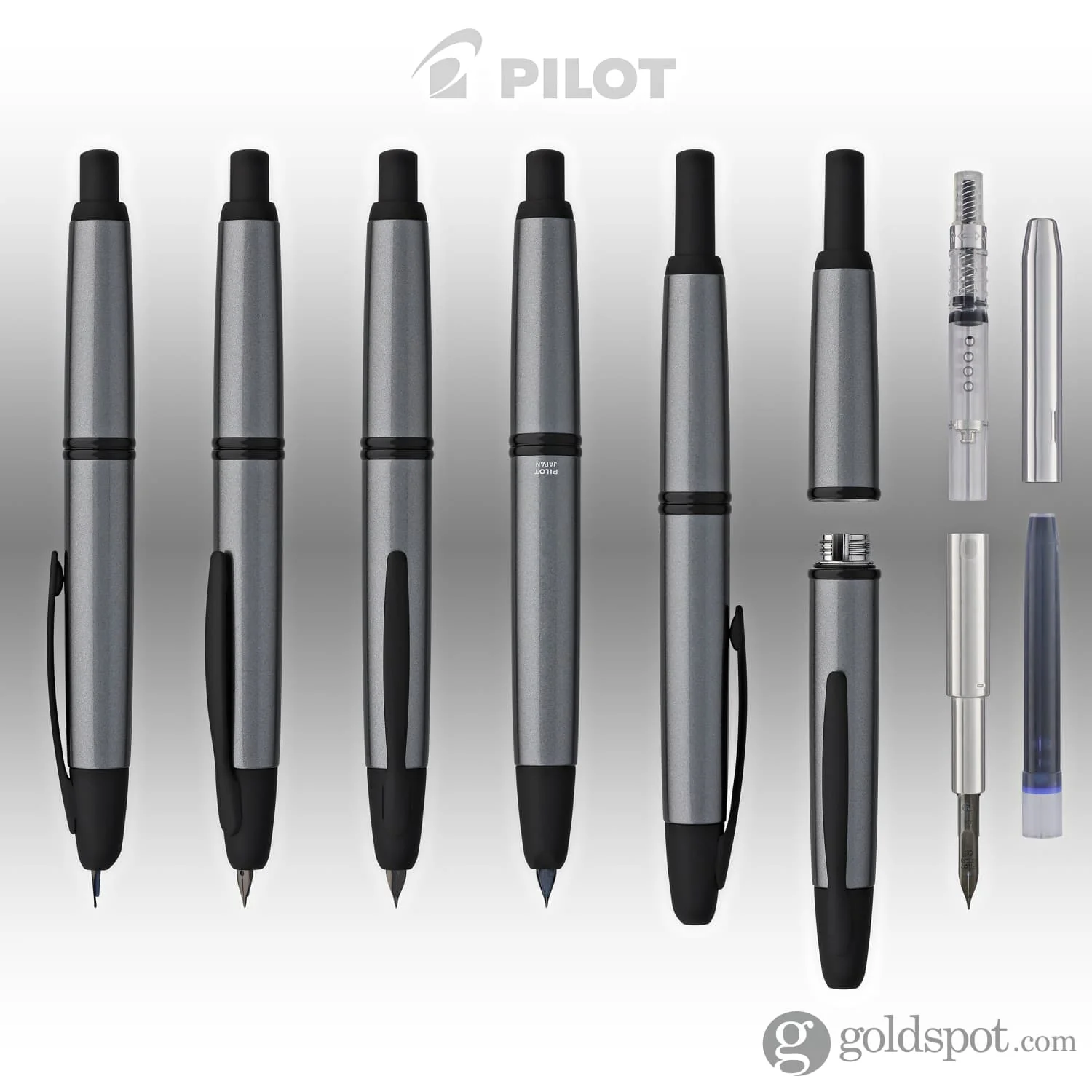 5129-pilot-vanishing-point-fountain-pen-in-gunmetal-gray-matte-black-18k-gold-7.webp Pilot Vanishing Point Fountain Pen in Gunmetal Gray & Matte Black - 18K Gold