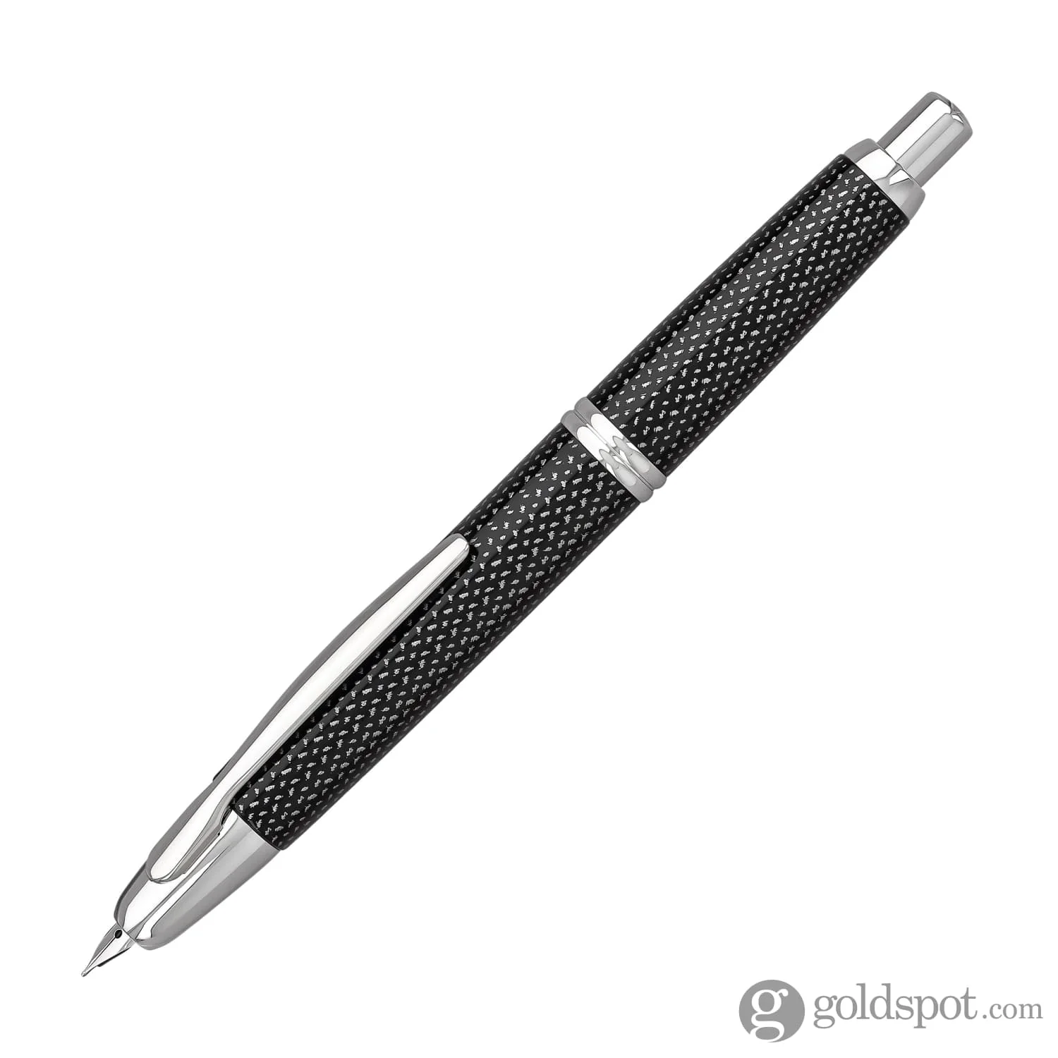5134-pilot-vanishing-point-fountain-pen-in-black-carbonesque-rhodium-2.webp Pilot Vanishing Point Fountain Pen in Black Carbonesque & Rhodium