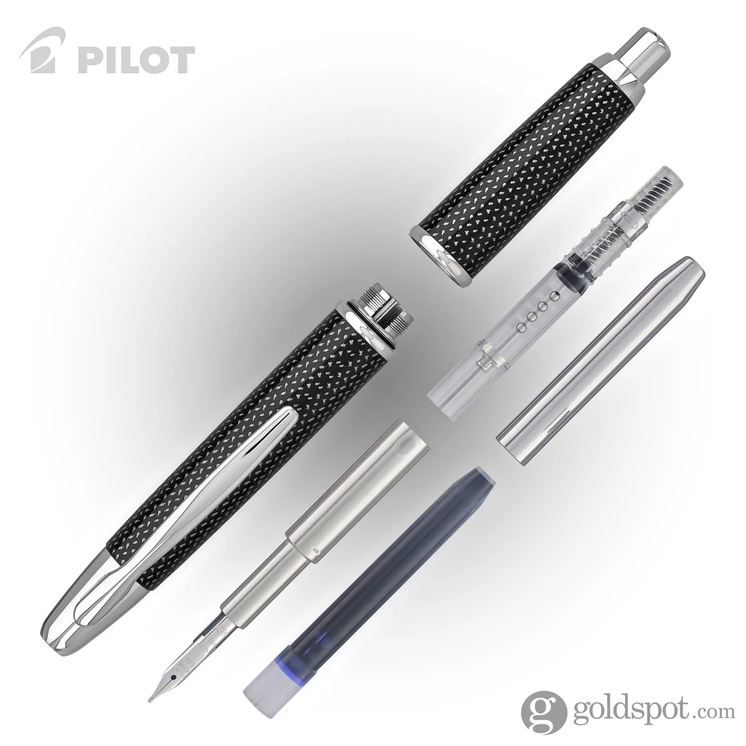 5134-pilot-vanishing-point-fountain-pen-in-black-carbonesque-rhodium-6.webp Pilot Vanishing Point Fountain Pen in Black Carbonesque & Rhodium