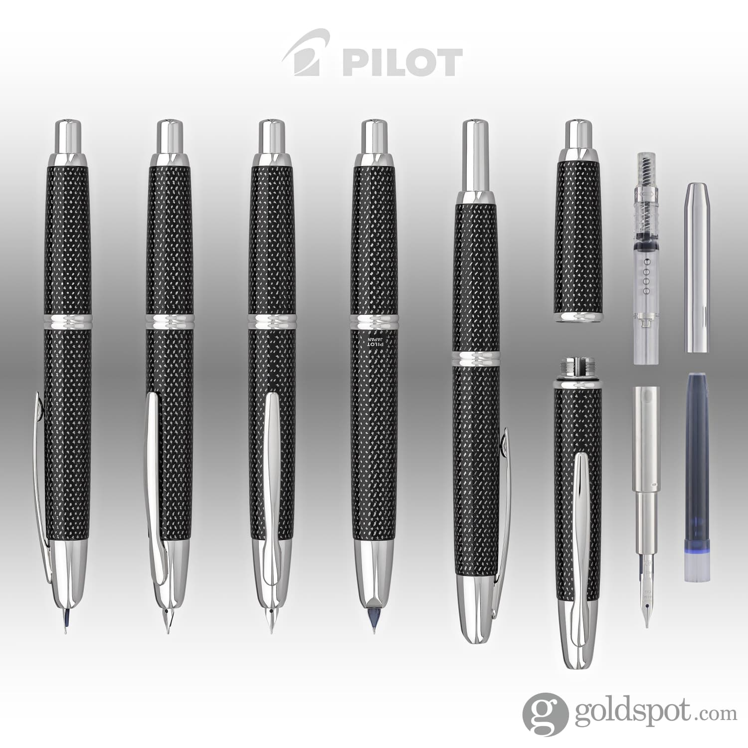 5134-pilot-vanishing-point-fountain-pen-in-black-carbonesque-rhodium-7.jpg Pilot Vanishing Point Fountain Pen in Black Carbonesque & Rhodium
