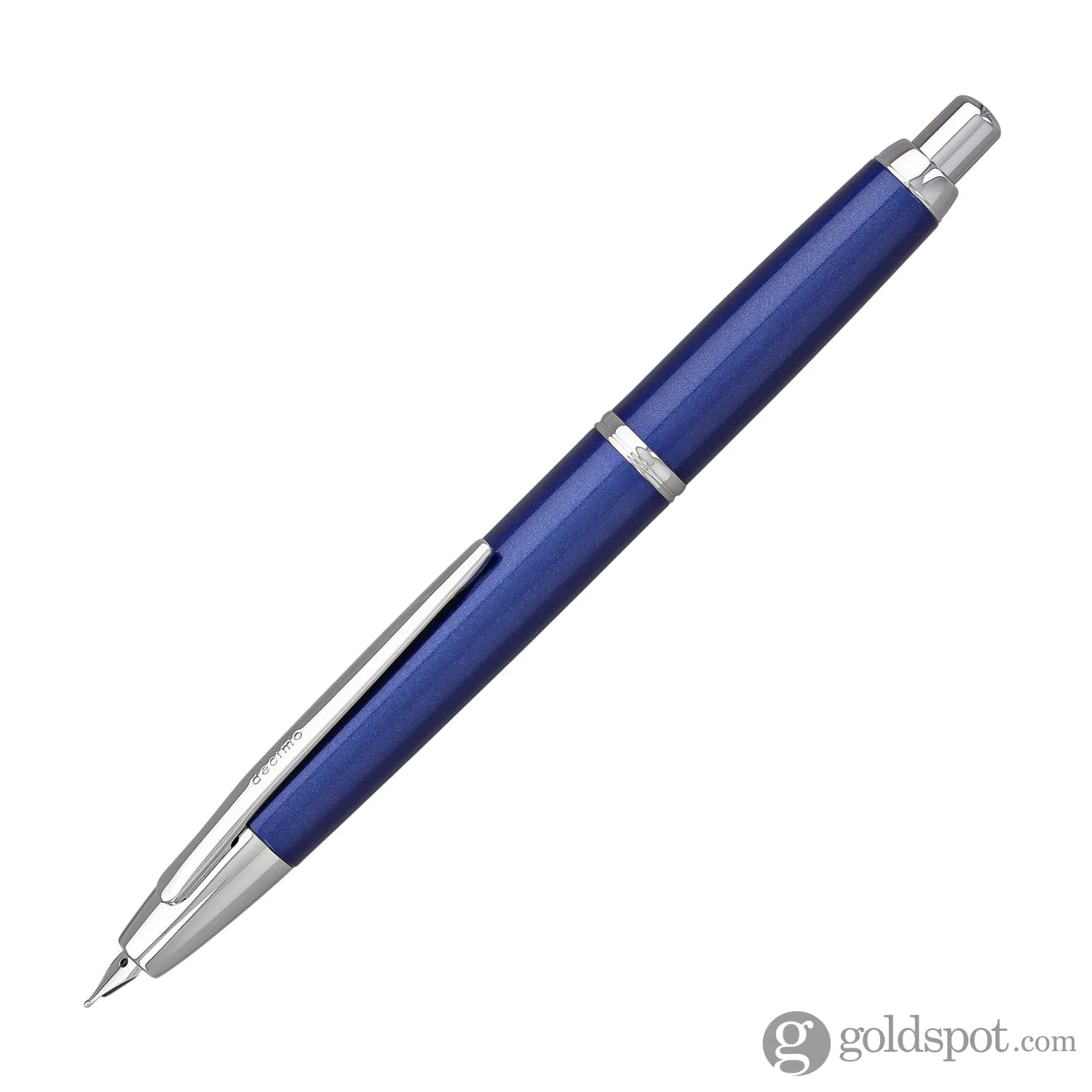 Pilot Vanishing Point Decimo Fountain Pen in Navy - 18K Gold