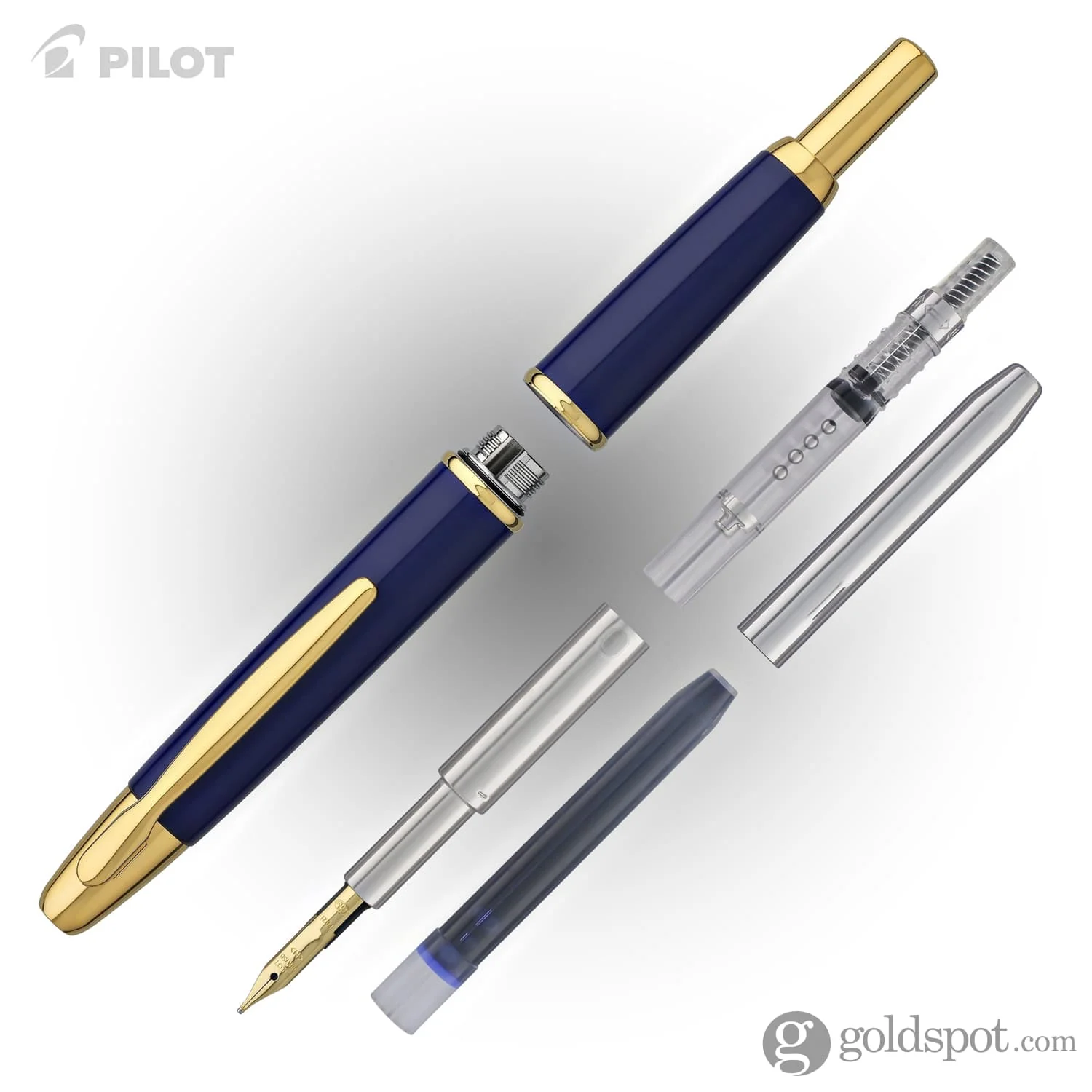 5147-pilot-vanishing-point-fountain-pen-in-blue-gold-18k-gold-6.webp Pilot Vanishing Point Fountain Pen in Blue & Gold - 18K Gold