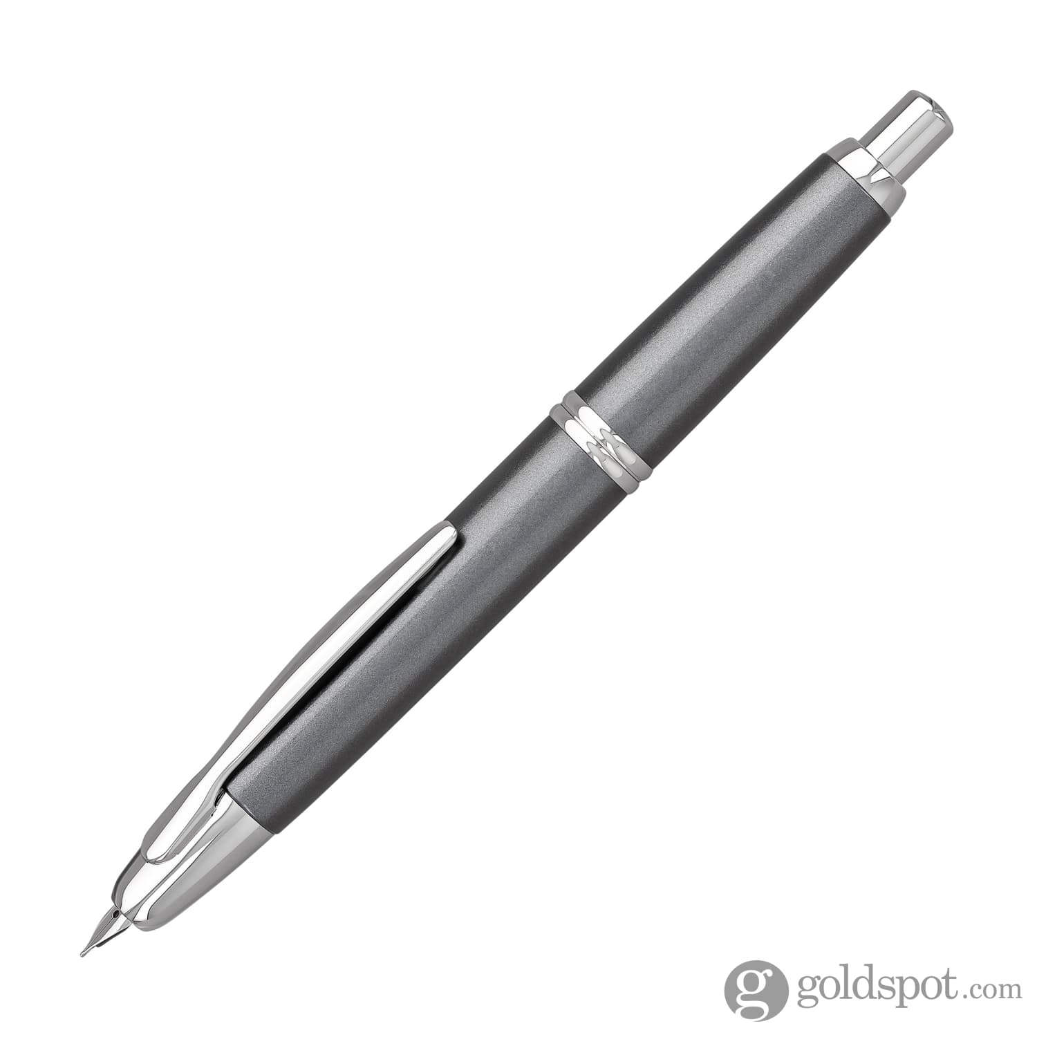 5155-pilot-vanishing-point-fountain-pen-in-gunmetal-gray-rhodium-18k-gold-2.jpg Pilot Vanishing Point Fountain Pen in Gunmetal Gray & Rhodium - 18K Gold