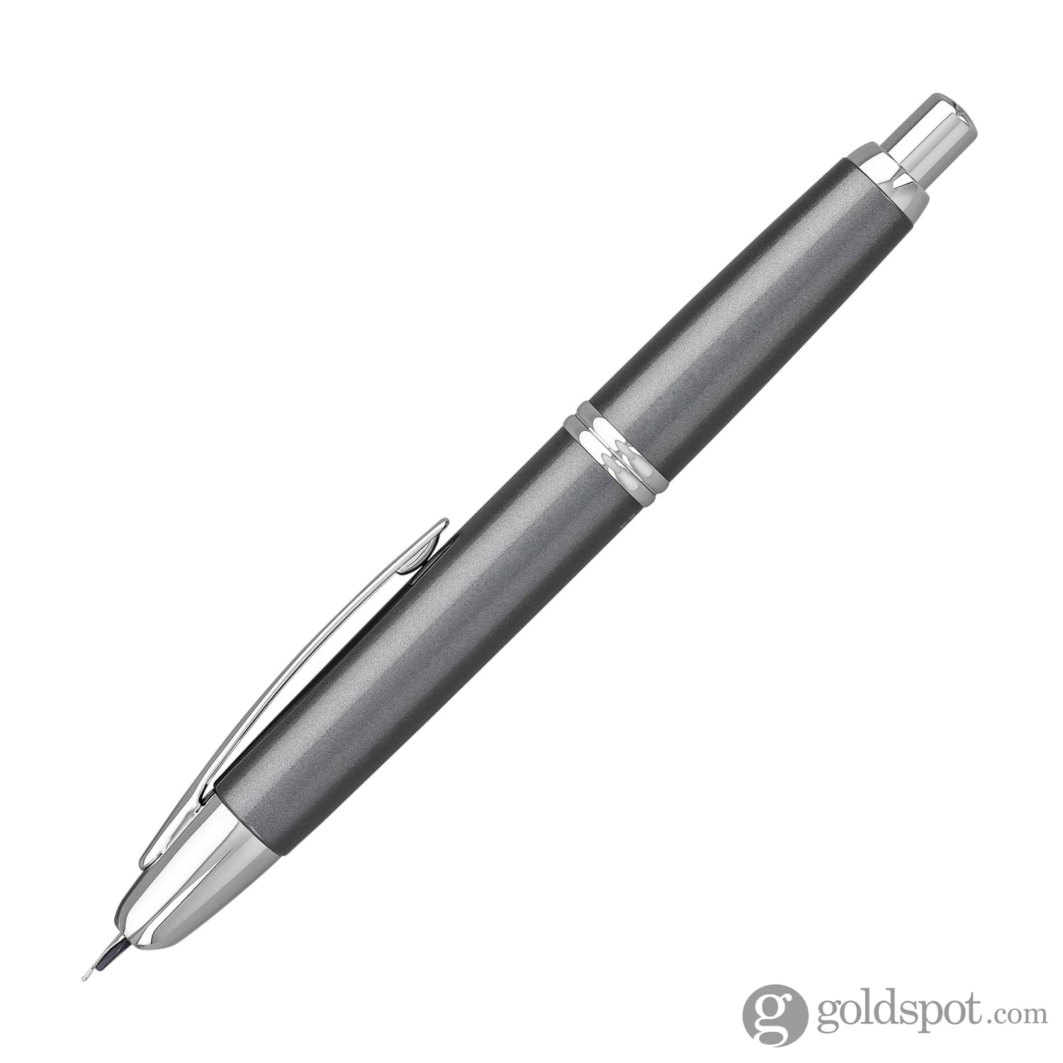 5155-pilot-vanishing-point-fountain-pen-in-gunmetal-gray-rhodium-18k-gold-3.jpg Pilot Vanishing Point Fountain Pen in Gunmetal Gray & Rhodium - 18K Gold
