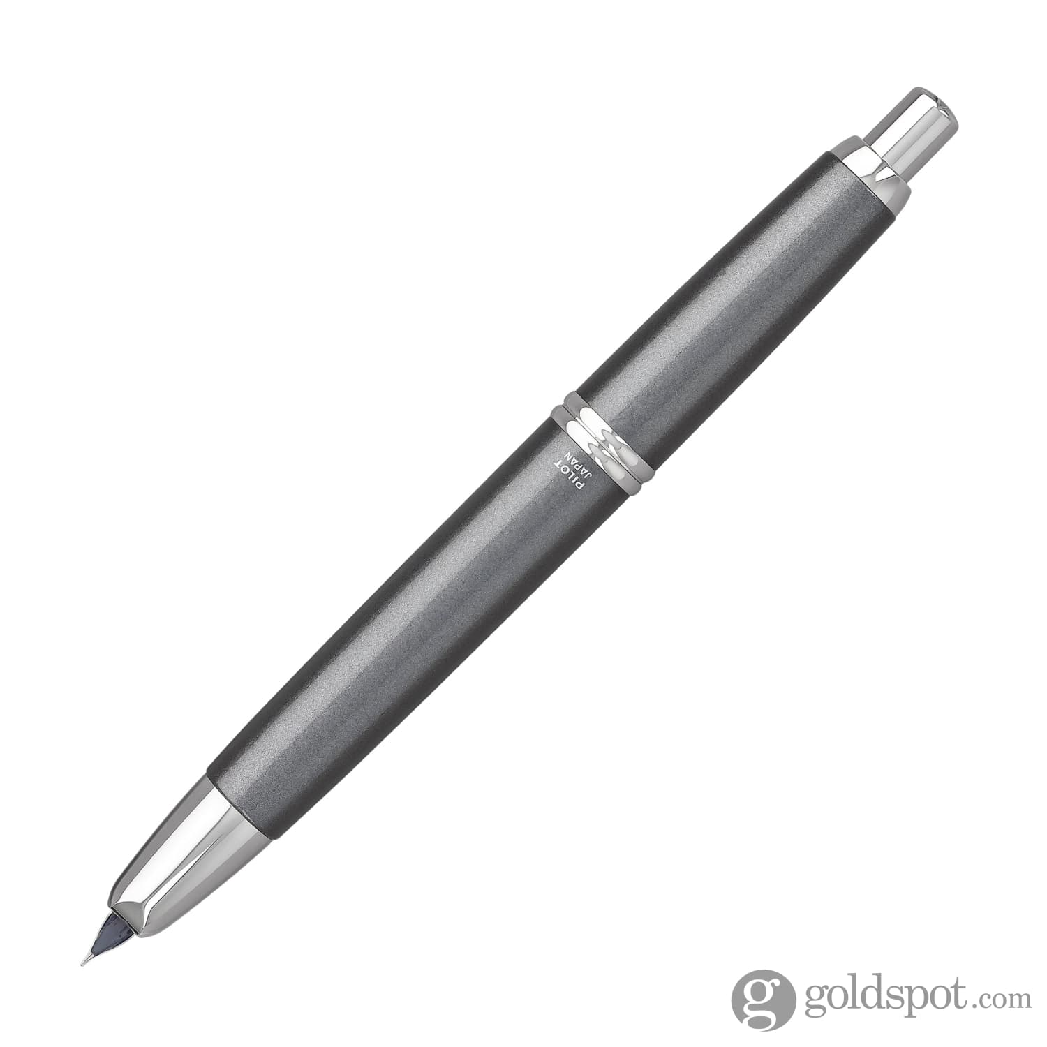5155-pilot-vanishing-point-fountain-pen-in-gunmetal-gray-rhodium-18k-gold-4.jpg Pilot Vanishing Point Fountain Pen in Gunmetal Gray & Rhodium - 18K Gold