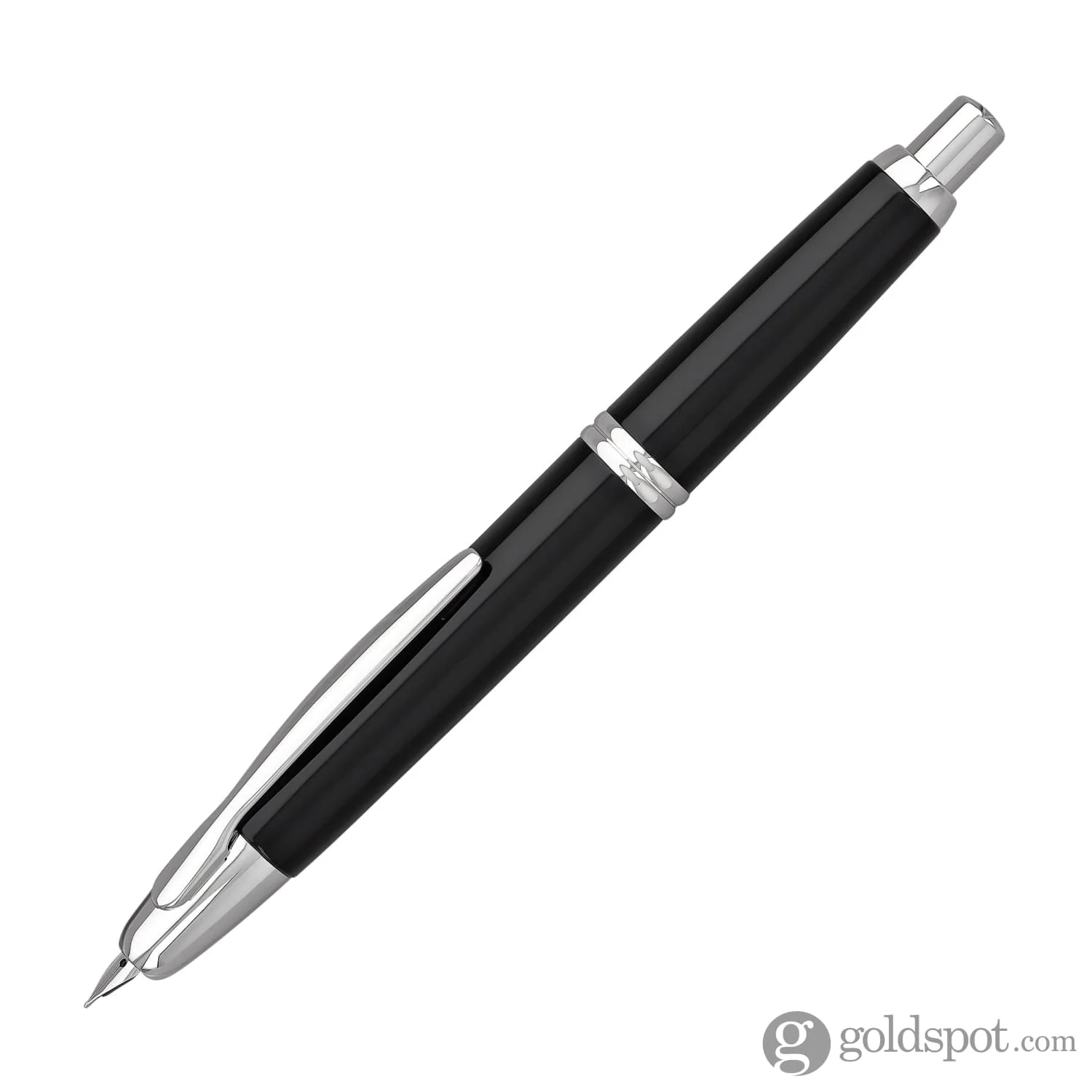 5167-pilot-vanishing-point-fountain-pen-in-black-rhodium-18k-gold-2.webp Pilot Vanishing Point Fountain Pen in Black & Rhodium - 18K Gold