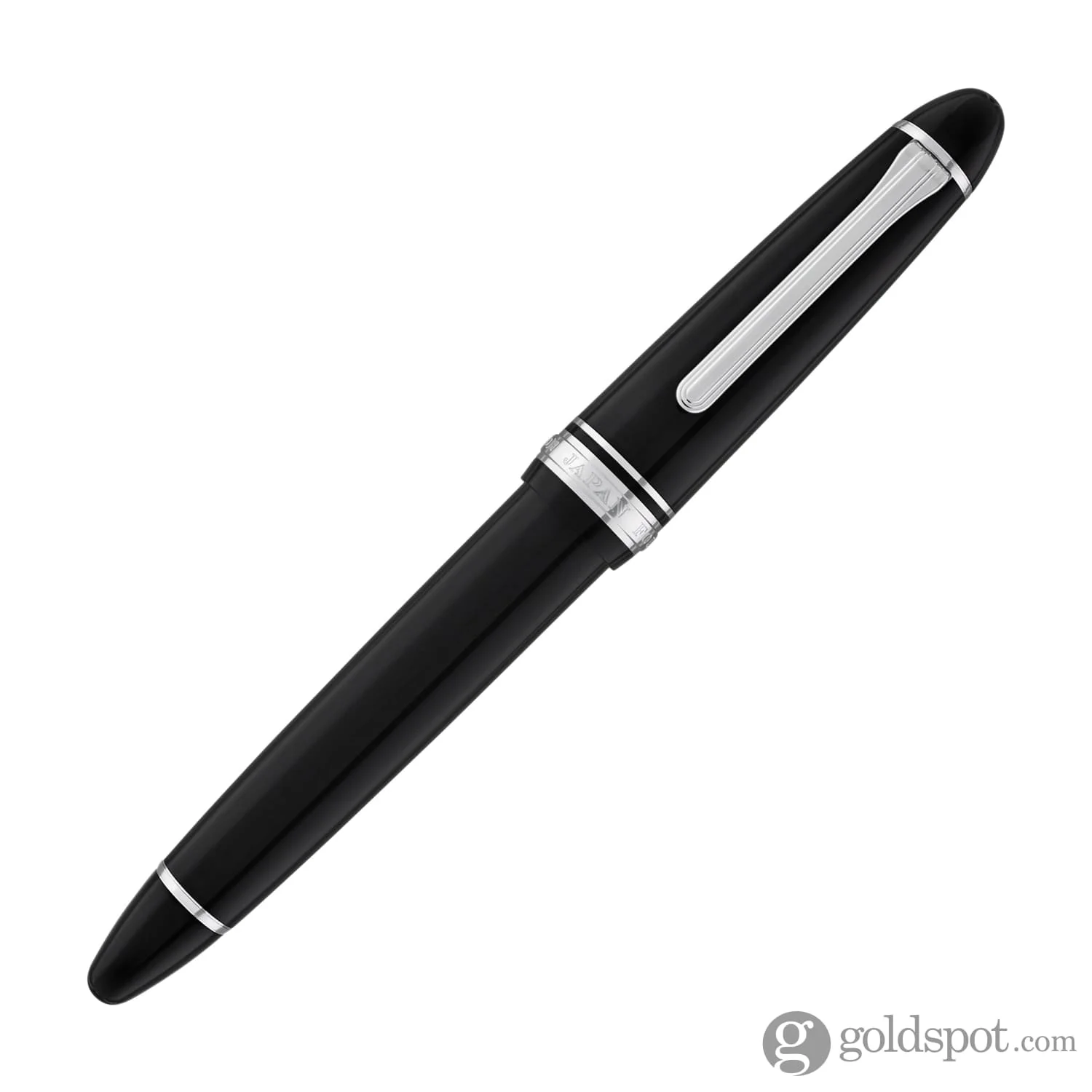 Sailor 1911 Large Fountain Pen in Black with Silver Trim - 21K Gold