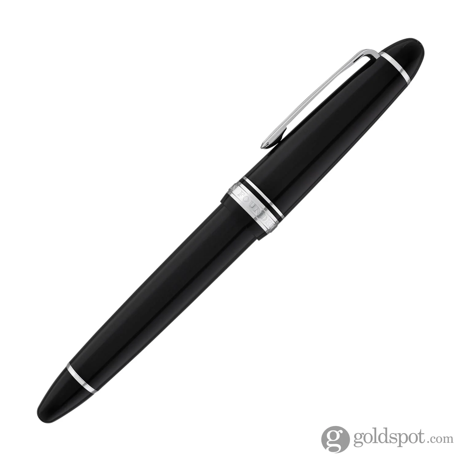 Sailor 1911 Large Fountain Pen in Black with Silver Trim - 21K Gold