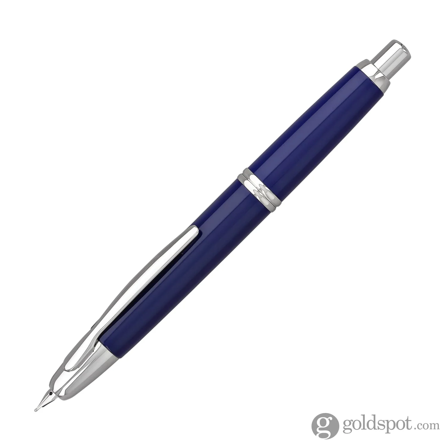 5207-pilot-vanishing-point-fountain-pen-in-blue-rhodium-18k-gold-2.webp Pilot Vanishing Point Fountain Pen in Blue & Rhodium - 18K Gold