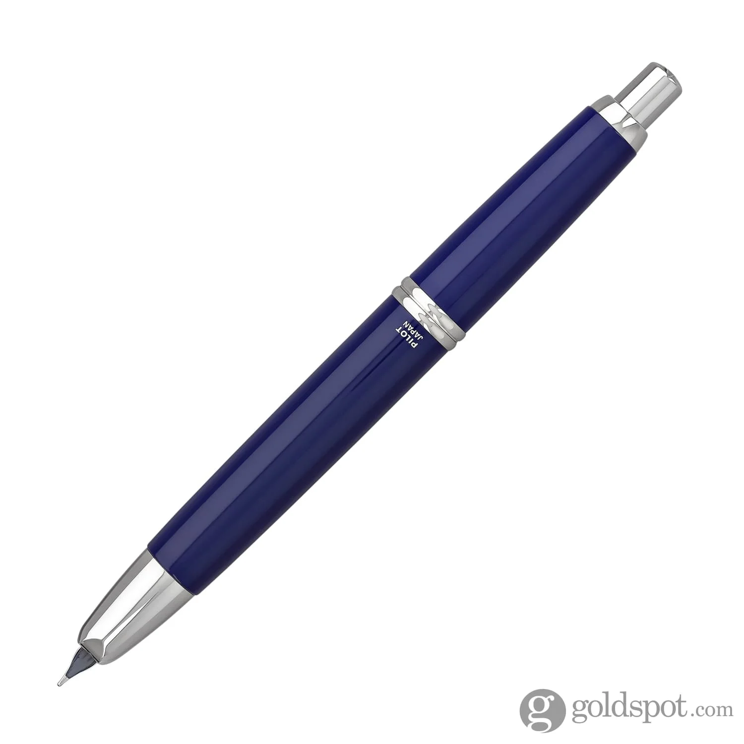 5207-pilot-vanishing-point-fountain-pen-in-blue-rhodium-18k-gold-4.webp Pilot Vanishing Point Fountain Pen in Blue & Rhodium - 18K Gold
