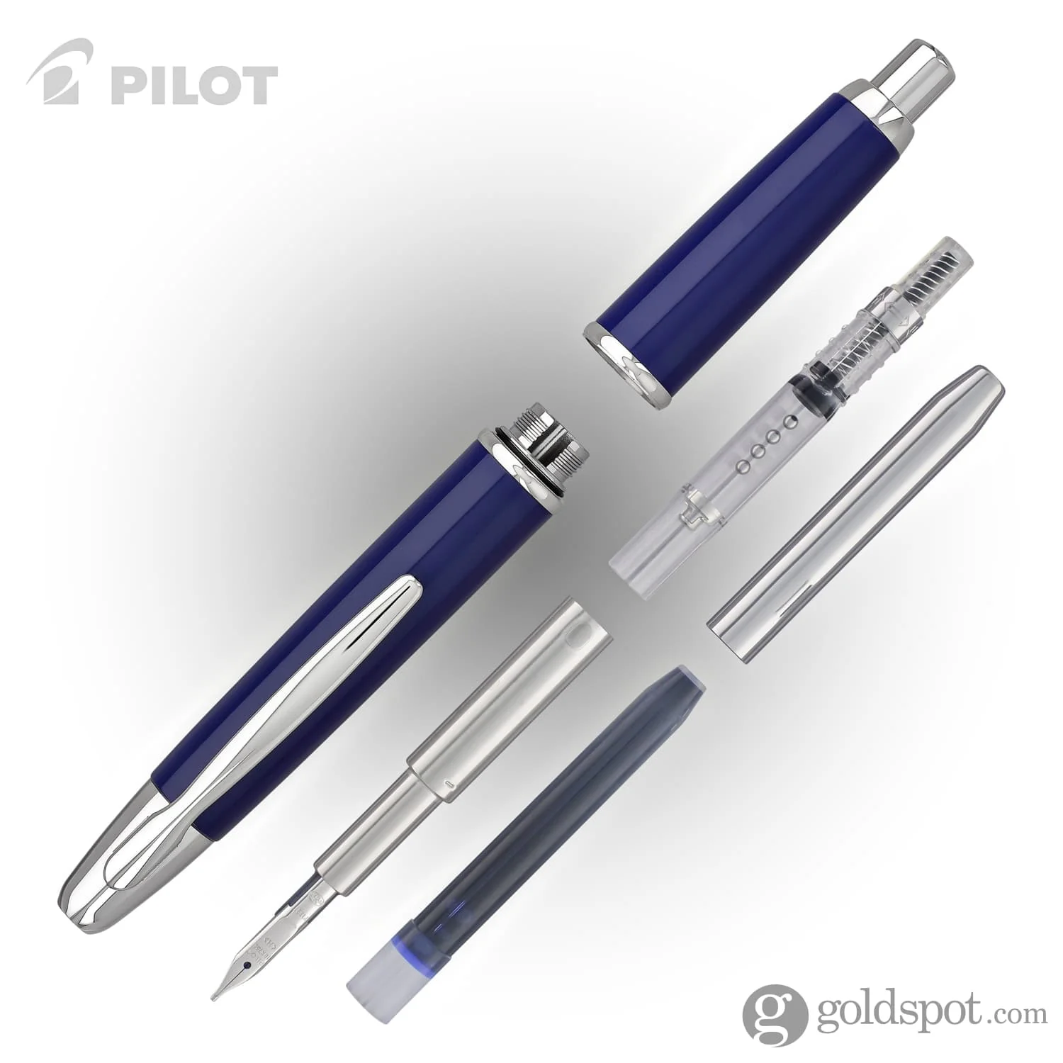 5207-pilot-vanishing-point-fountain-pen-in-blue-rhodium-18k-gold-6.webp Pilot Vanishing Point Fountain Pen in Blue & Rhodium - 18K Gold