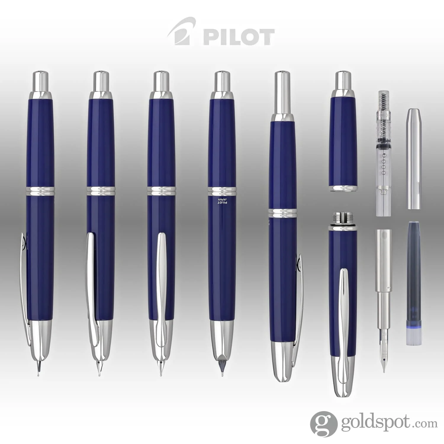 5207-pilot-vanishing-point-fountain-pen-in-blue-rhodium-18k-gold-7.webp Pilot Vanishing Point Fountain Pen in Blue & Rhodium - 18K Gold