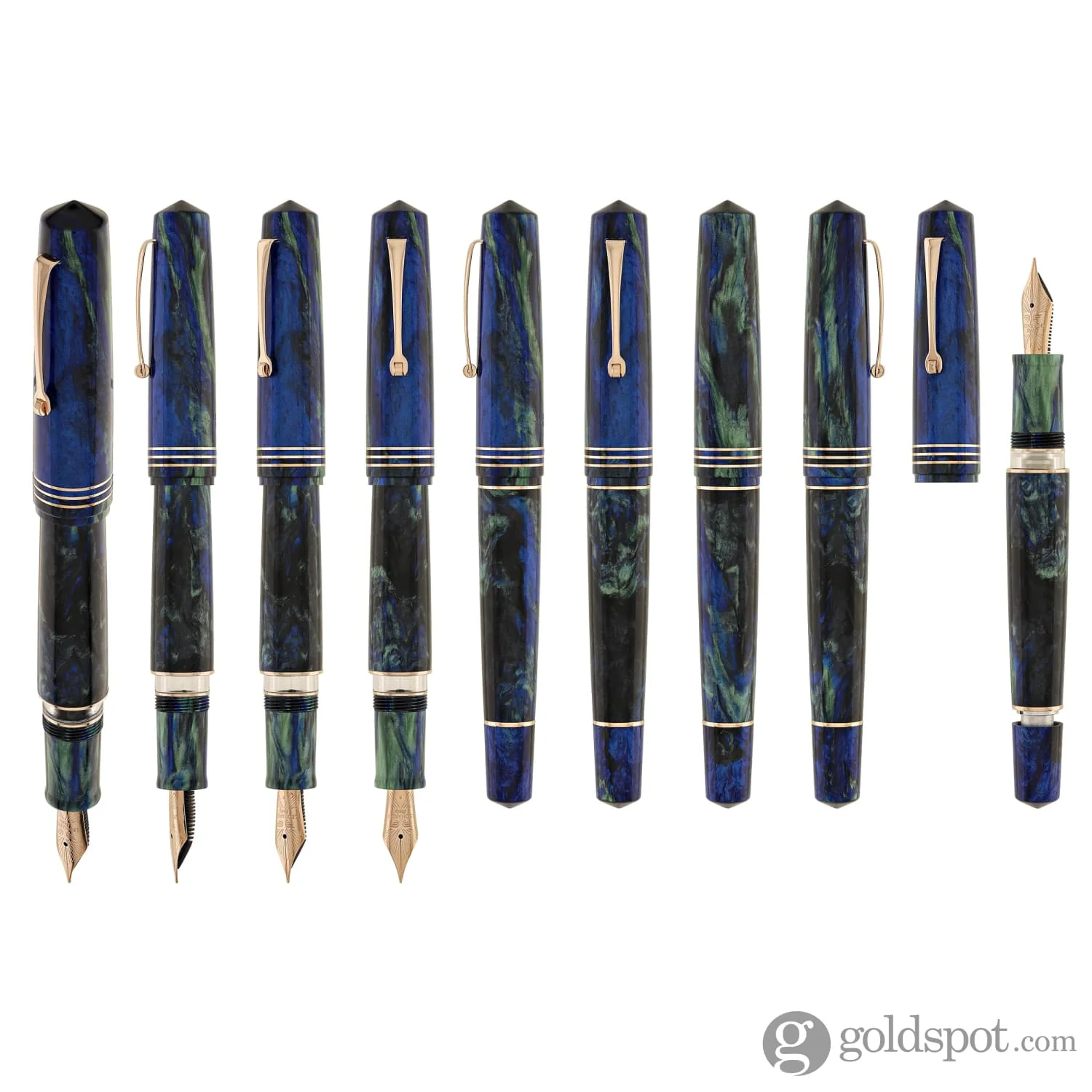 Leonardo Momento Zero Grande 2.0 Fountain Pen in Fiordaliso Blue with Rose Gold Trim