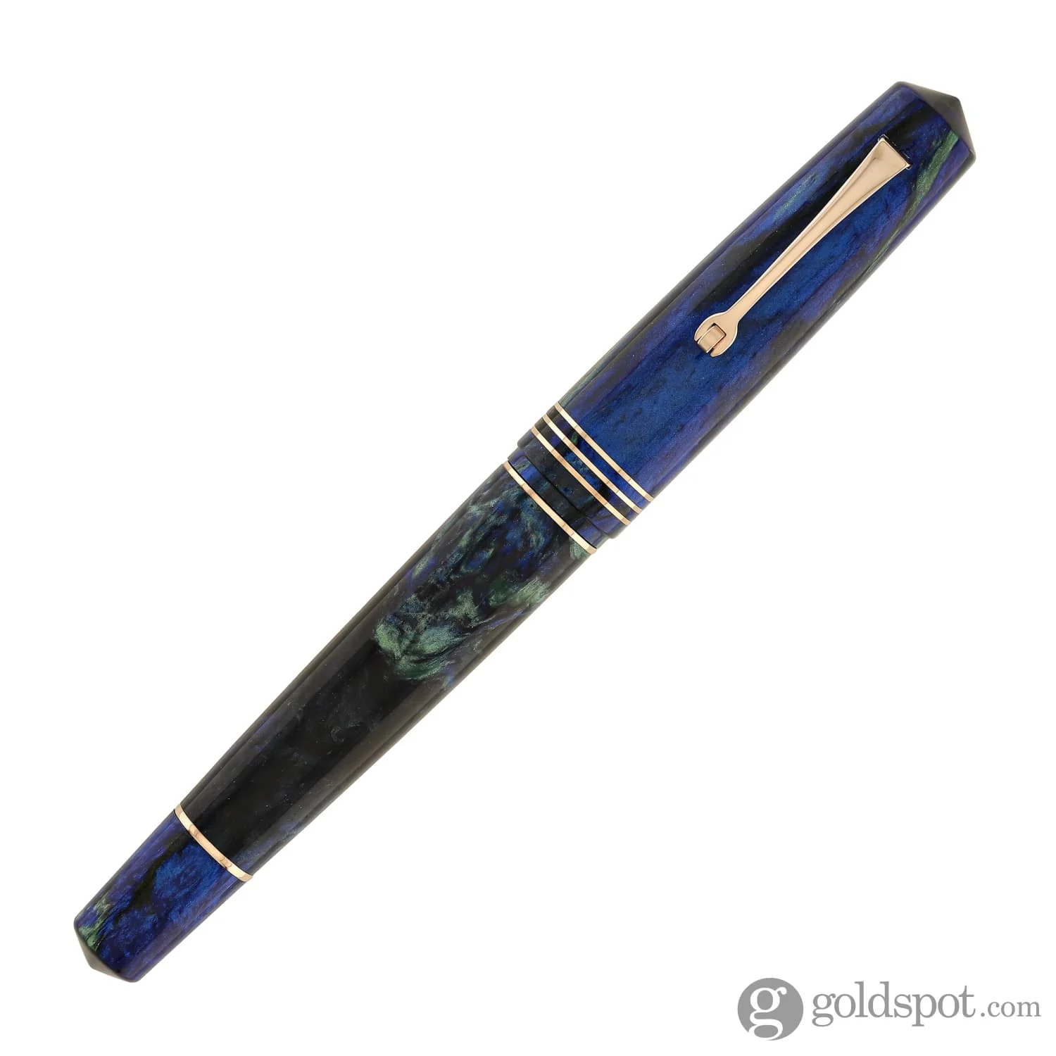 Leonardo Momento Zero Grande 2.0 Fountain Pen in Fiordaliso Blue with Rose Gold Trim