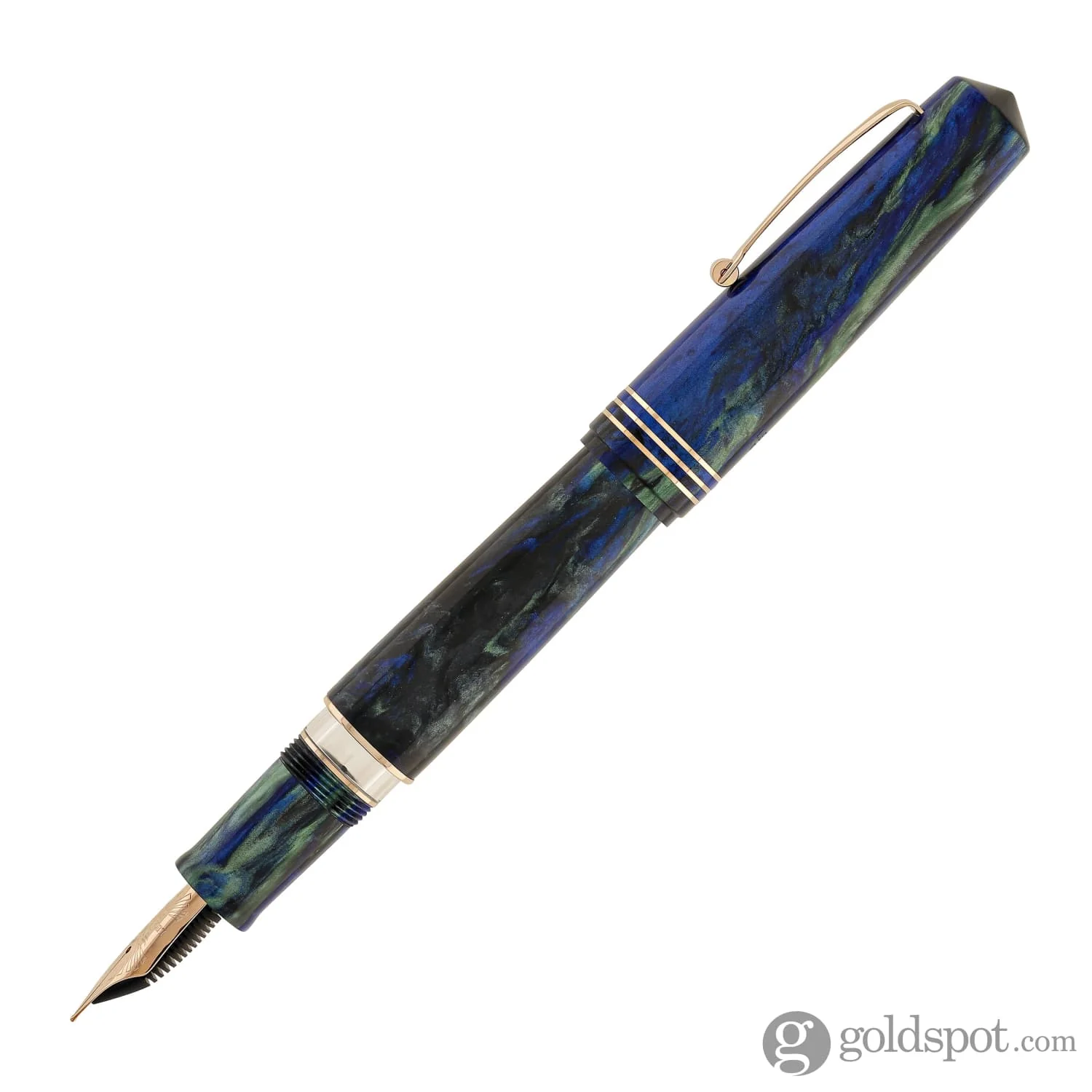 Leonardo Momento Zero Grande 2.0 Fountain Pen in Fiordaliso Blue with Rose Gold Trim