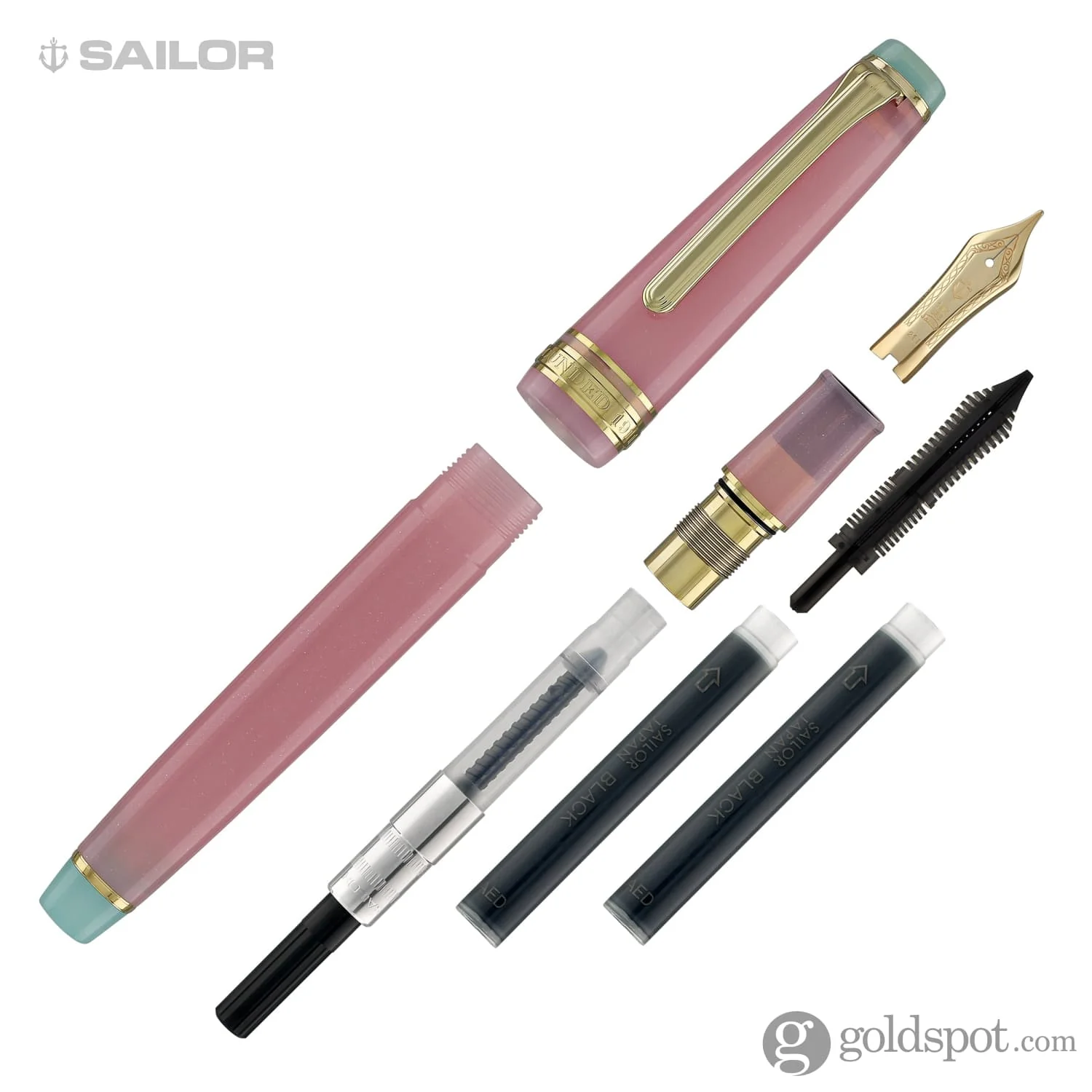 Sailor Professional Gear Slim Solar Term Series Fountain Pen in Hagi Gold Trim - 14kt Gold Nib