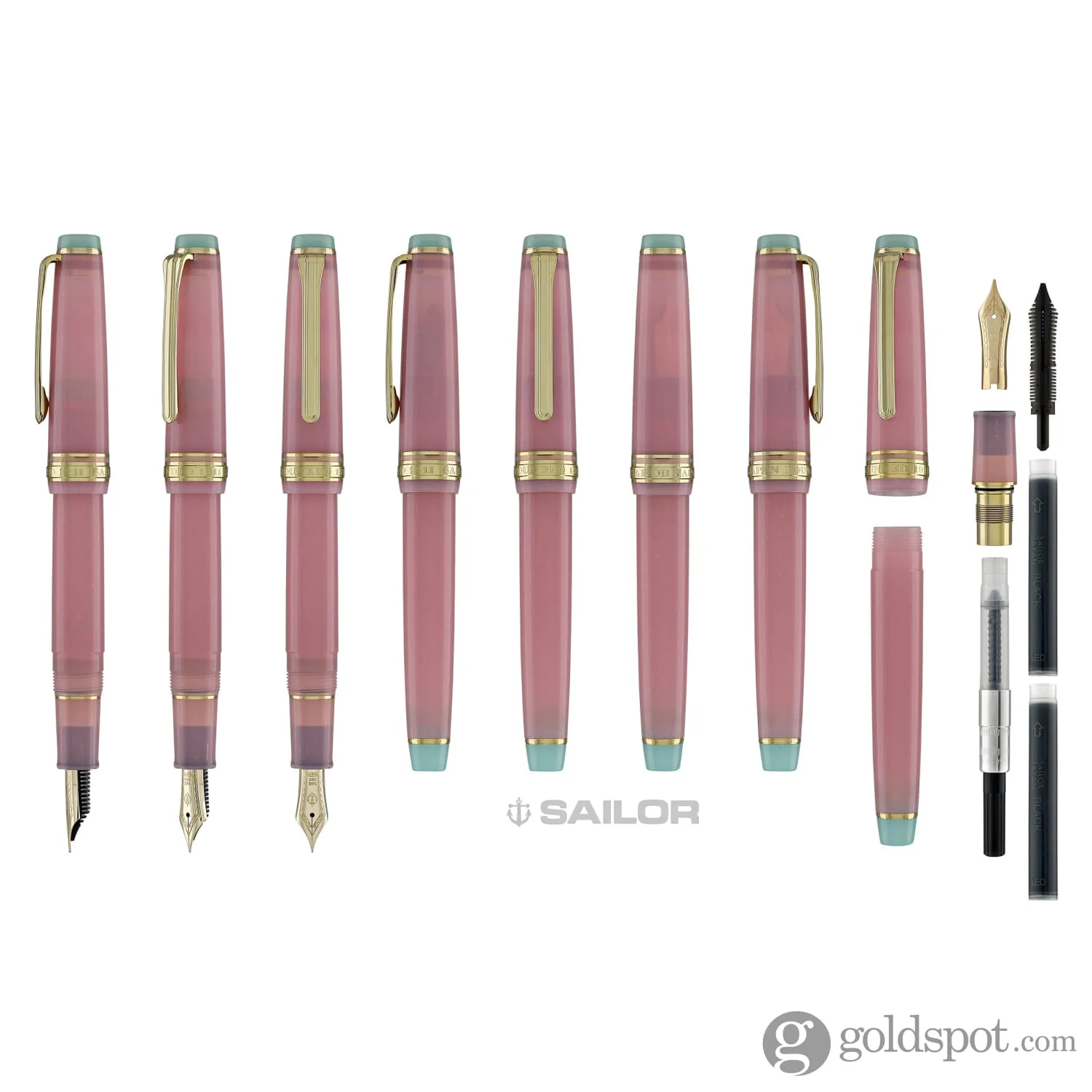 Sailor Professional Gear Slim Solar Term Series Fountain Pen in Hagi Gold Trim - 14kt Gold Nib