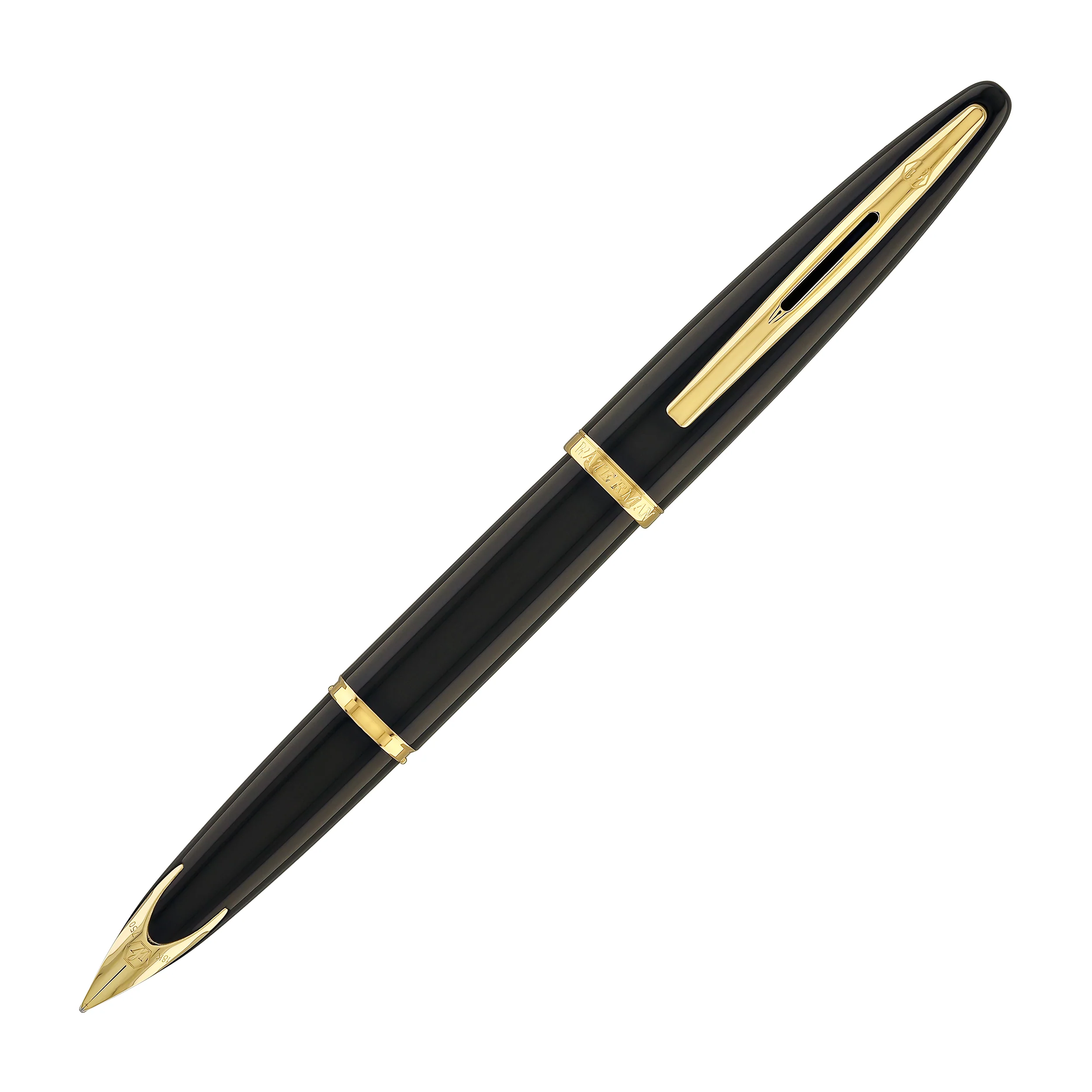 5264-waterman-carene-fountain-pen-in-black-sea-with-gold-trim-18k-gold-medium-point-1.webp Waterman Carene Fountain Pen in Black Sea with Gold Trim - 18K Gold Medium Point