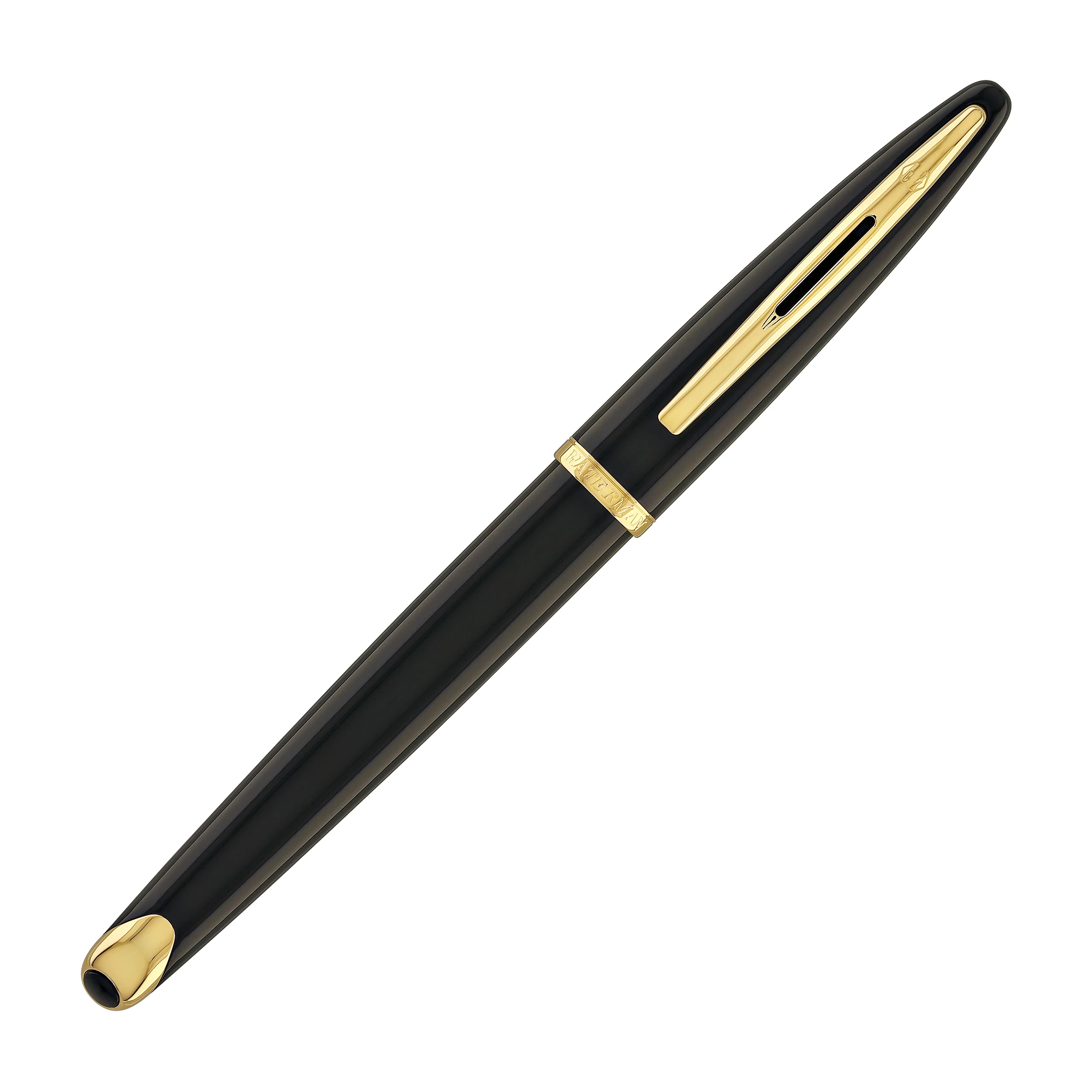 5264-waterman-carene-fountain-pen-in-black-sea-with-gold-trim-18k-gold-medium-point-2.webp Waterman Carene Fountain Pen in Black Sea with Gold Trim - 18K Gold Medium Point