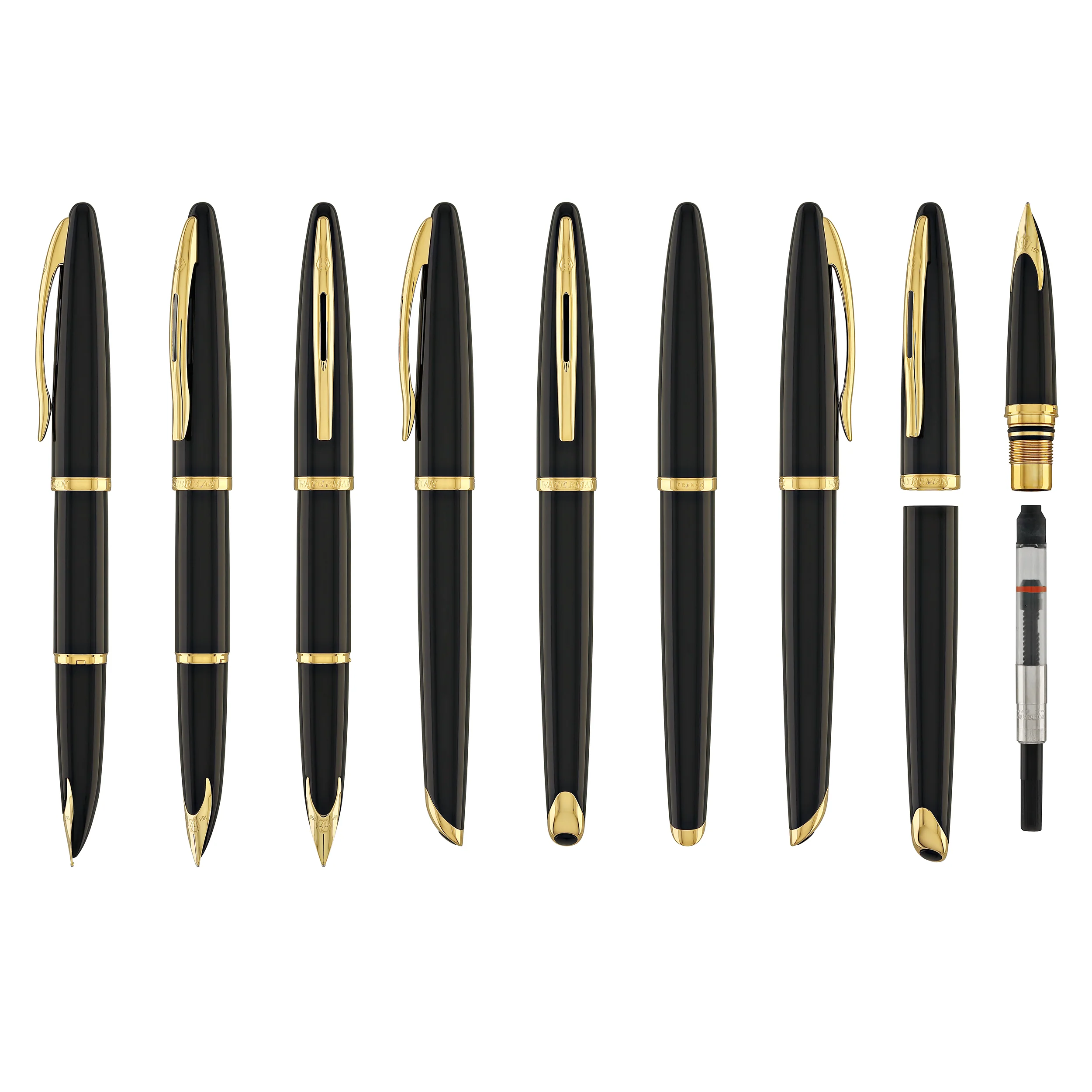 5264-waterman-carene-fountain-pen-in-black-sea-with-gold-trim-18k-gold-medium-point-8.webp Waterman Carene Fountain Pen in Black Sea with Gold Trim - 18K Gold Medium Point