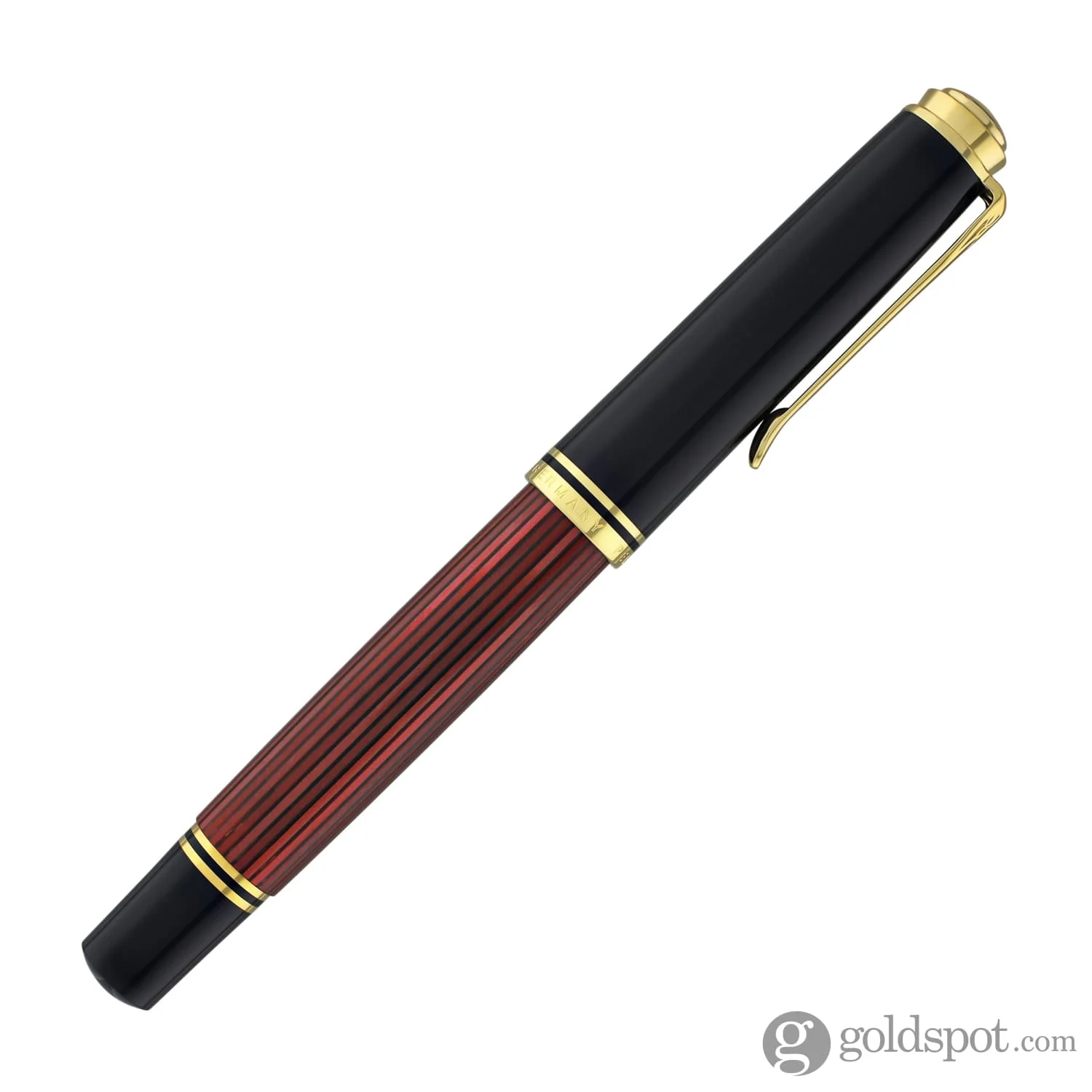 Pelikan Souveran M800 Fountain Pen in Black & Red with Gold Trim - 18K Gold