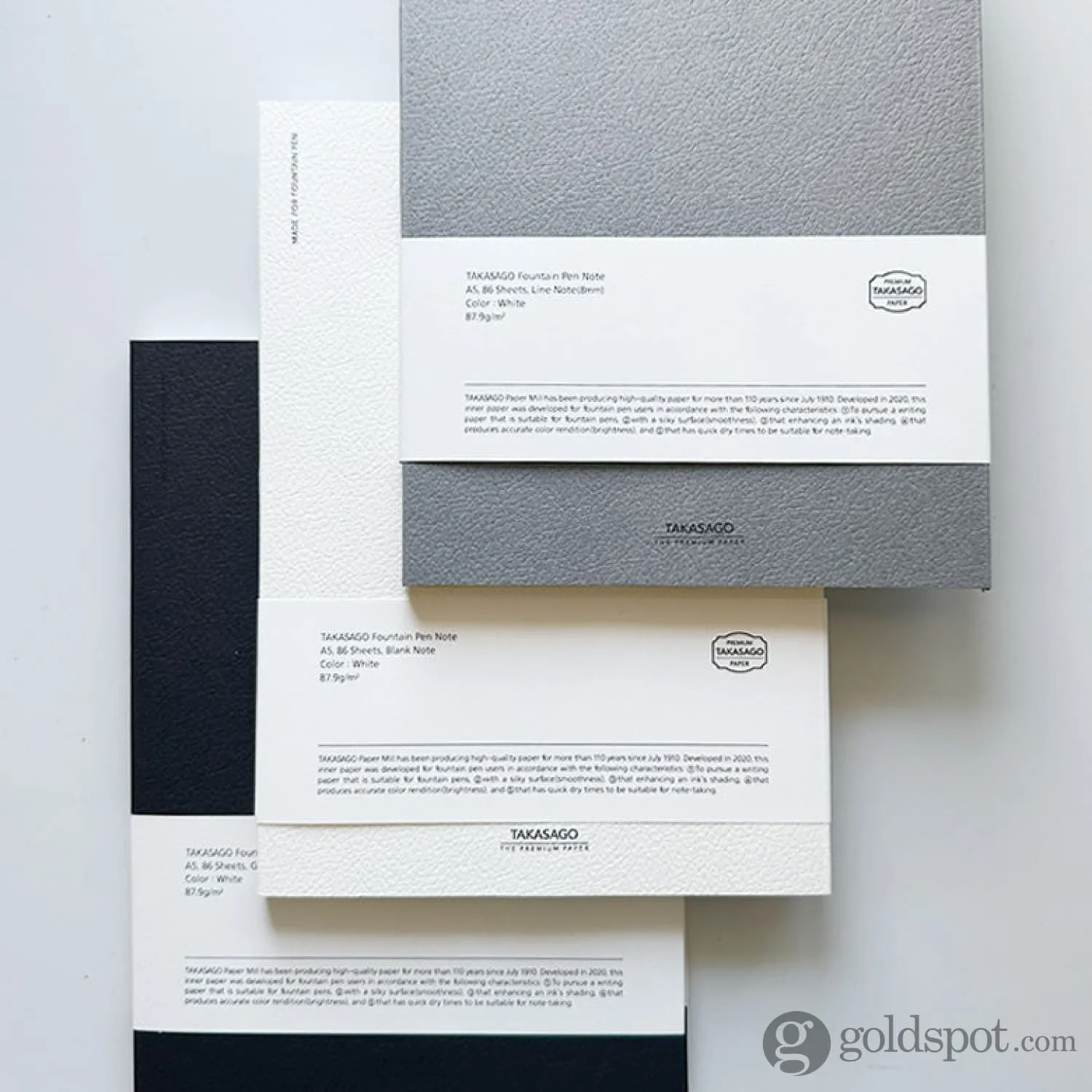 Dominant Industry Takasago Fountain Pen Notebook in Black - Grid 5mm