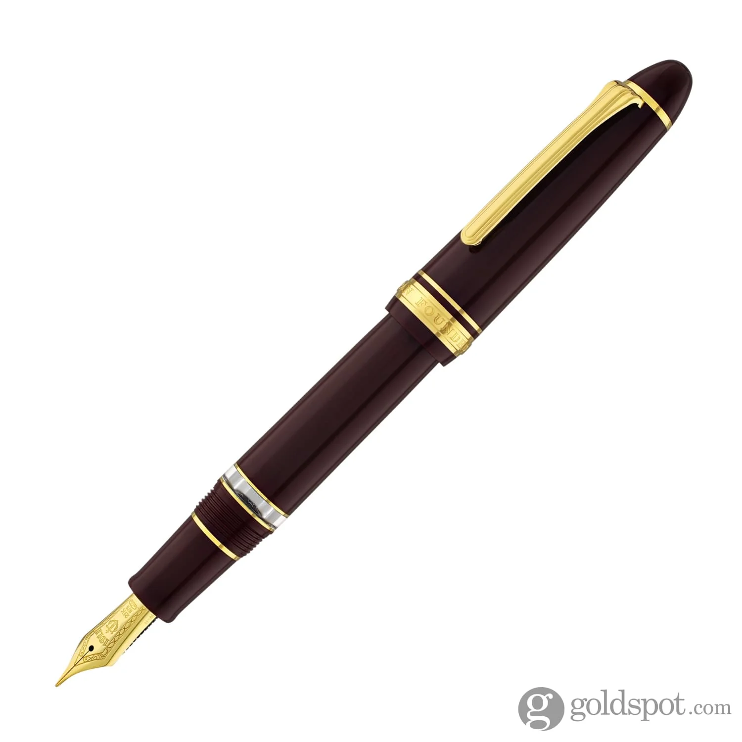 Sailor 1911 Large Realo Fountain Pen in Maroon with Gold Trim - 21K Gold