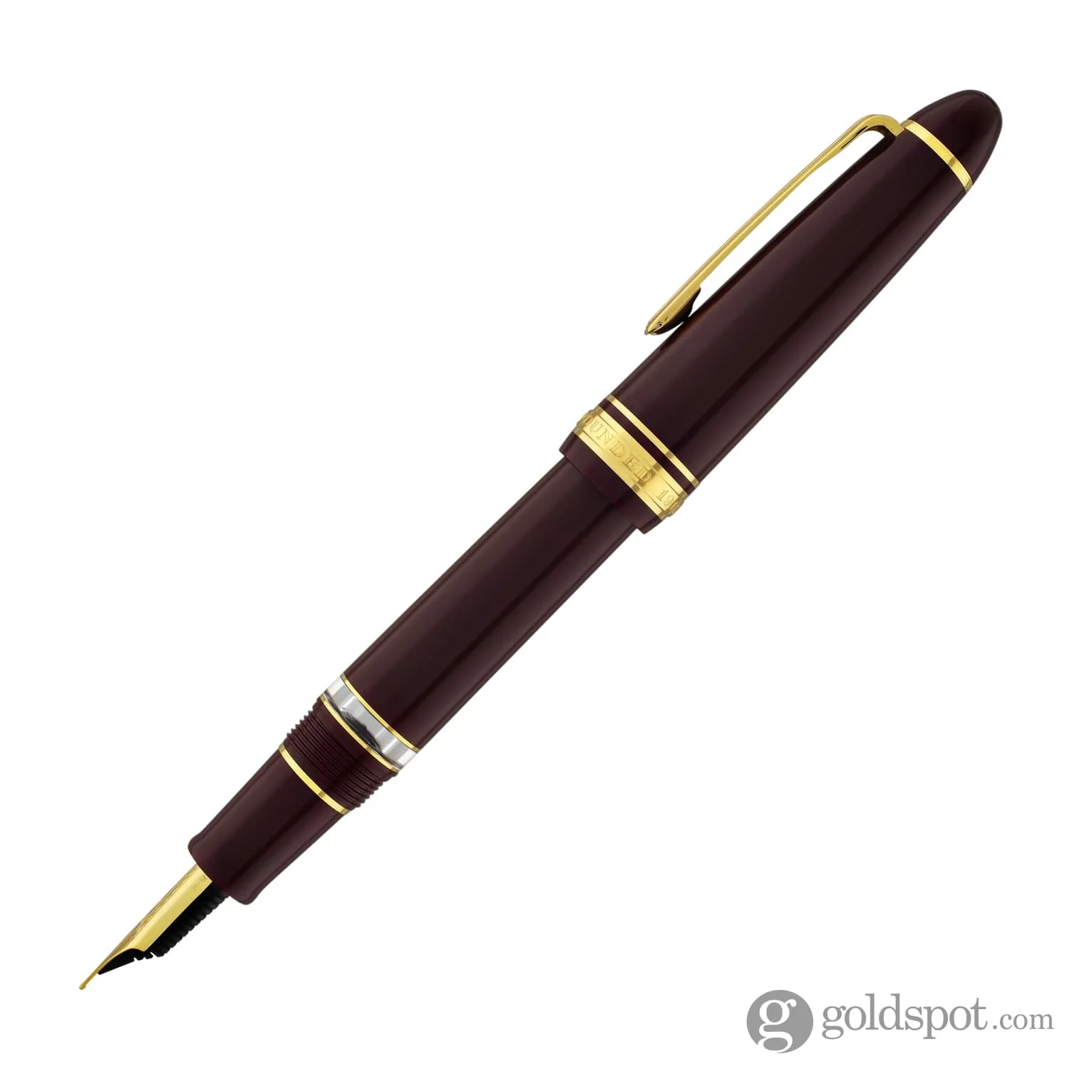 Sailor 1911 Large Realo Fountain Pen in Maroon with Gold Trim - 21K Gold