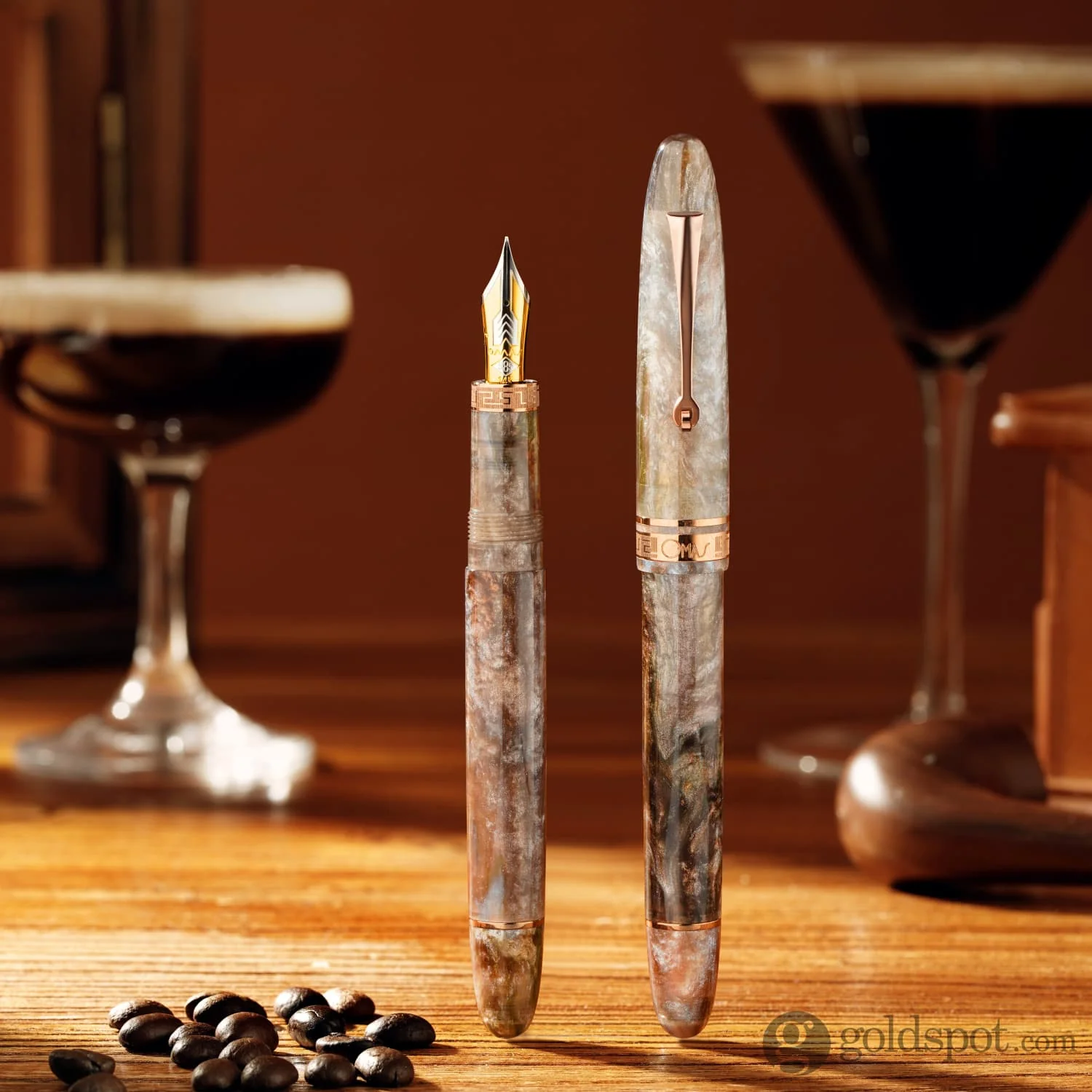5296-omas-ogiva-cocktail-series-fountain-pen-in-espresso-martini-with-brown-trim-limited-edition-9.webp Omas Ogiva Cocktail Series Fountain Pen in Espresso Martini with Brown Trim - Limited Edition