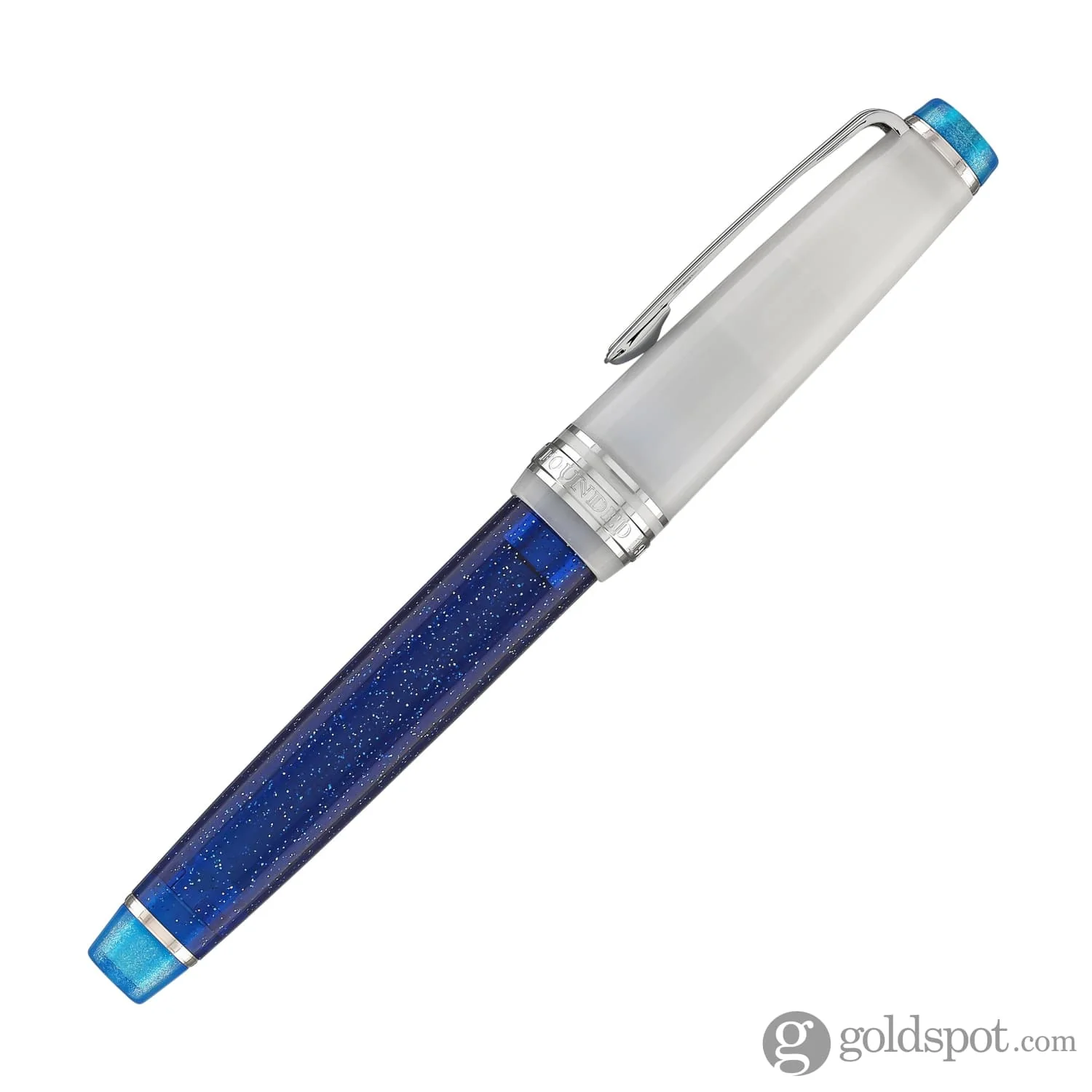 Sailor Pro Gear Slim Fountain Pen in Sunlight from the Ocean Floor with Silver Trim - 14K Gold