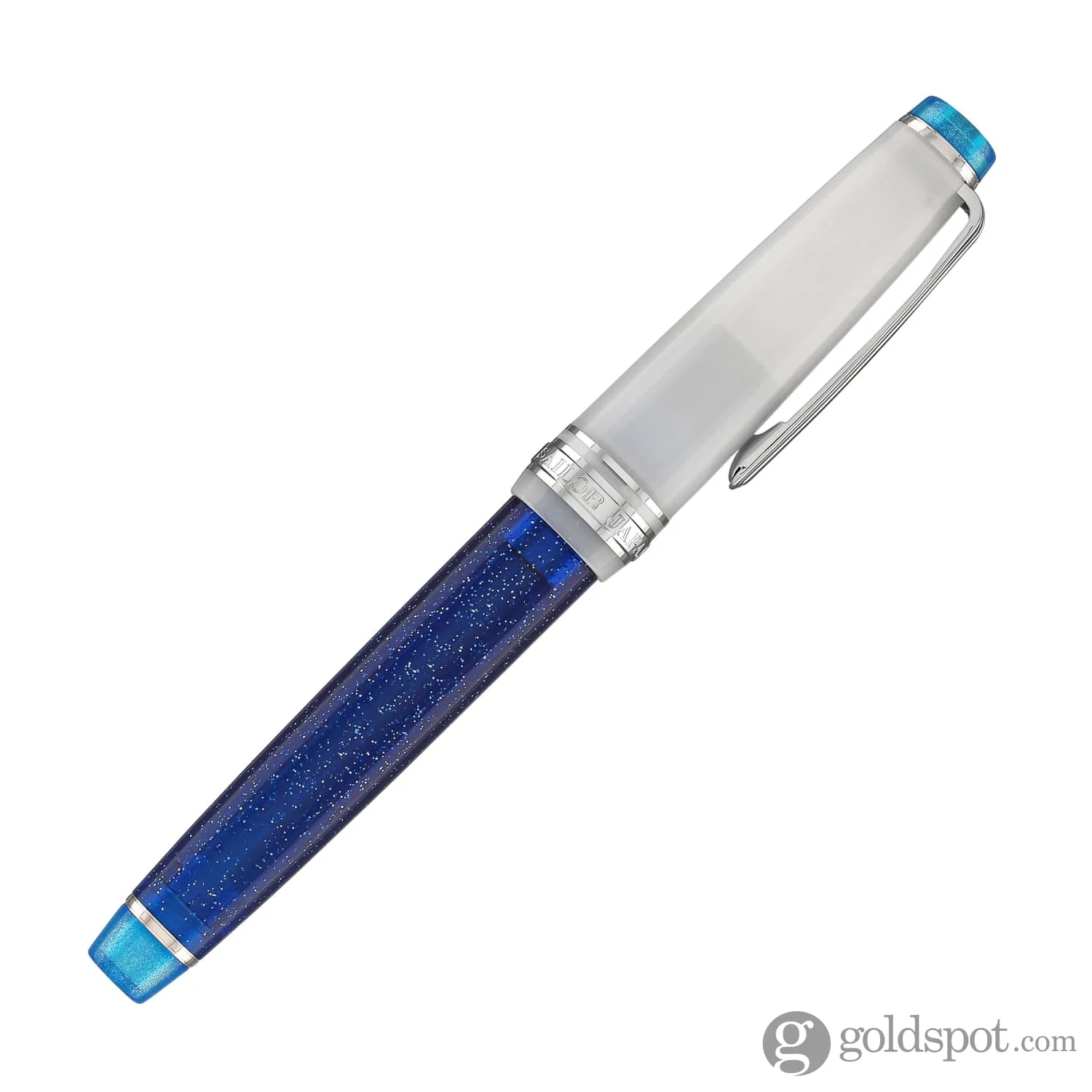 Sailor Pro Gear Slim Fountain Pen in Sunlight from the Ocean Floor with Silver Trim - 14K Gold