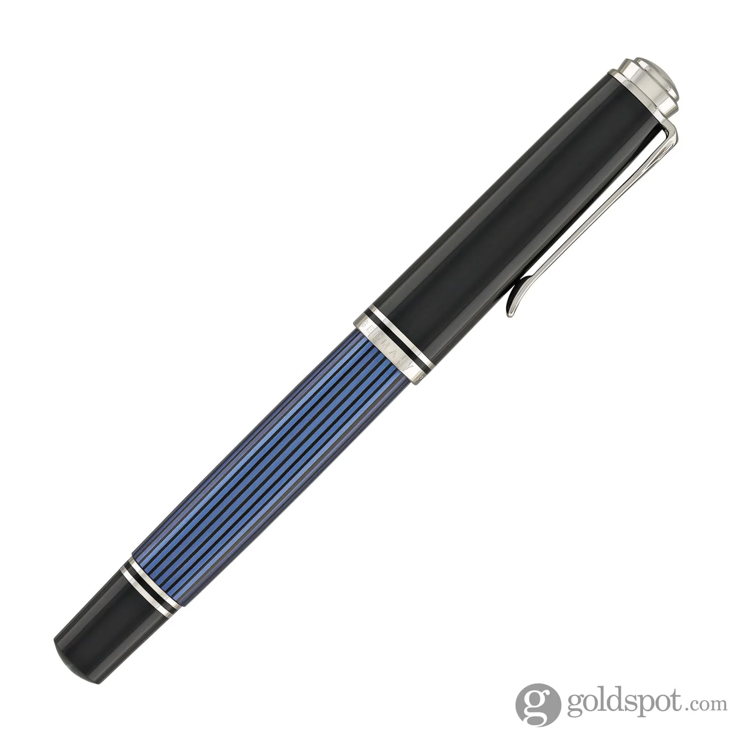 5314-pelikan-souveran-m805-fountain-pen-in-black-blue-with-silver-trim-18k-gold-6.webp Pelikan Souveran M805 Fountain Pen in Black & Blue with Silver Trim - 18K Gold
