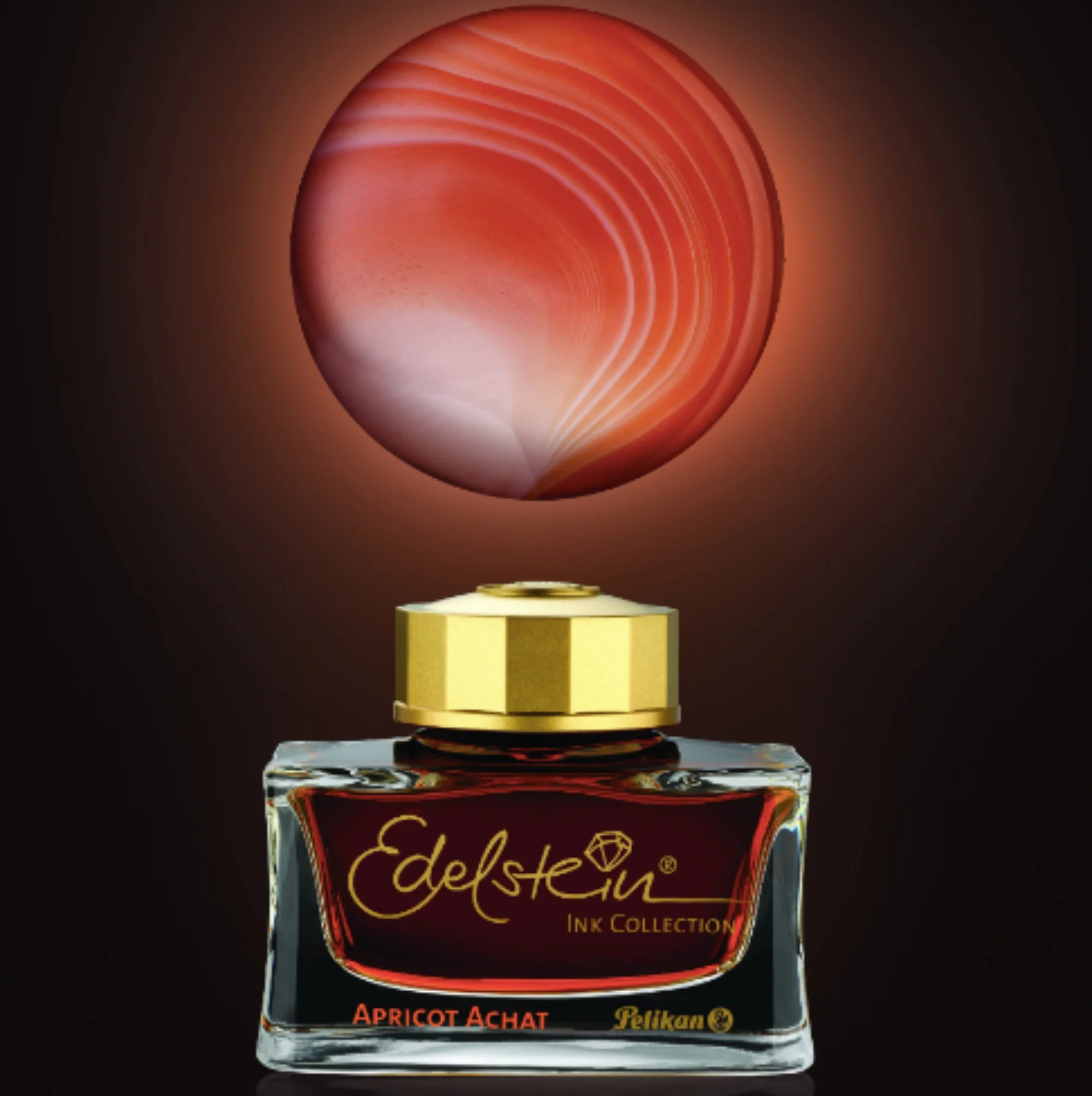533-pelikan-edelstein-ink-of-the-year-2025-bottled-ink-in-apricot-achat-50ml-1.webp Pelikan Edelstein Ink of the Year 2025 Bottled Ink in Apricot Achat - 50ml