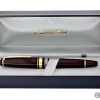Sailor Pro Gear Realo Fountain Pen in Maroon with Gold Trim - 21K Gold
