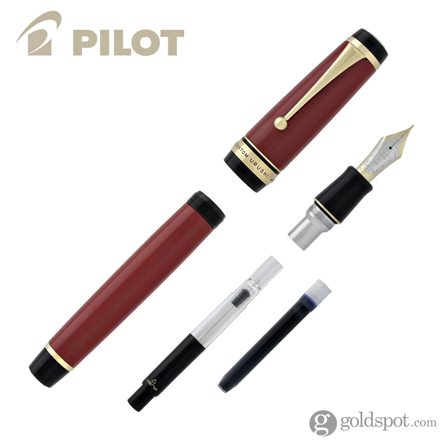 5350-pilot-custom-urushi-fountain-pen-in-vermillion-red-barrel-18k-gold-7.webp Pilot Custom Urushi Fountain Pen in Vermillion Red Barrel - 18K Gold