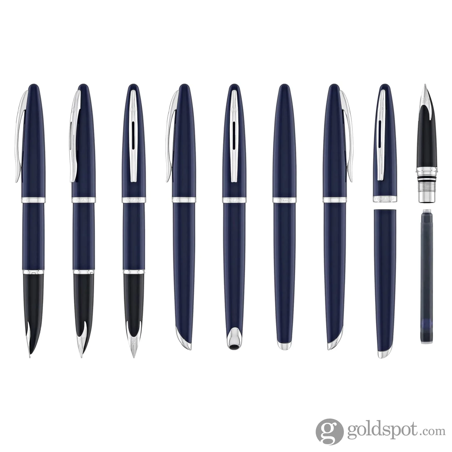 5383-waterman-carene-2024-fountain-pen-in-blue-with-palladium-trim-18k-gold-8.webp Waterman Carene 2024 Fountain Pen in Blue with Palladium Trim - 18K Gold