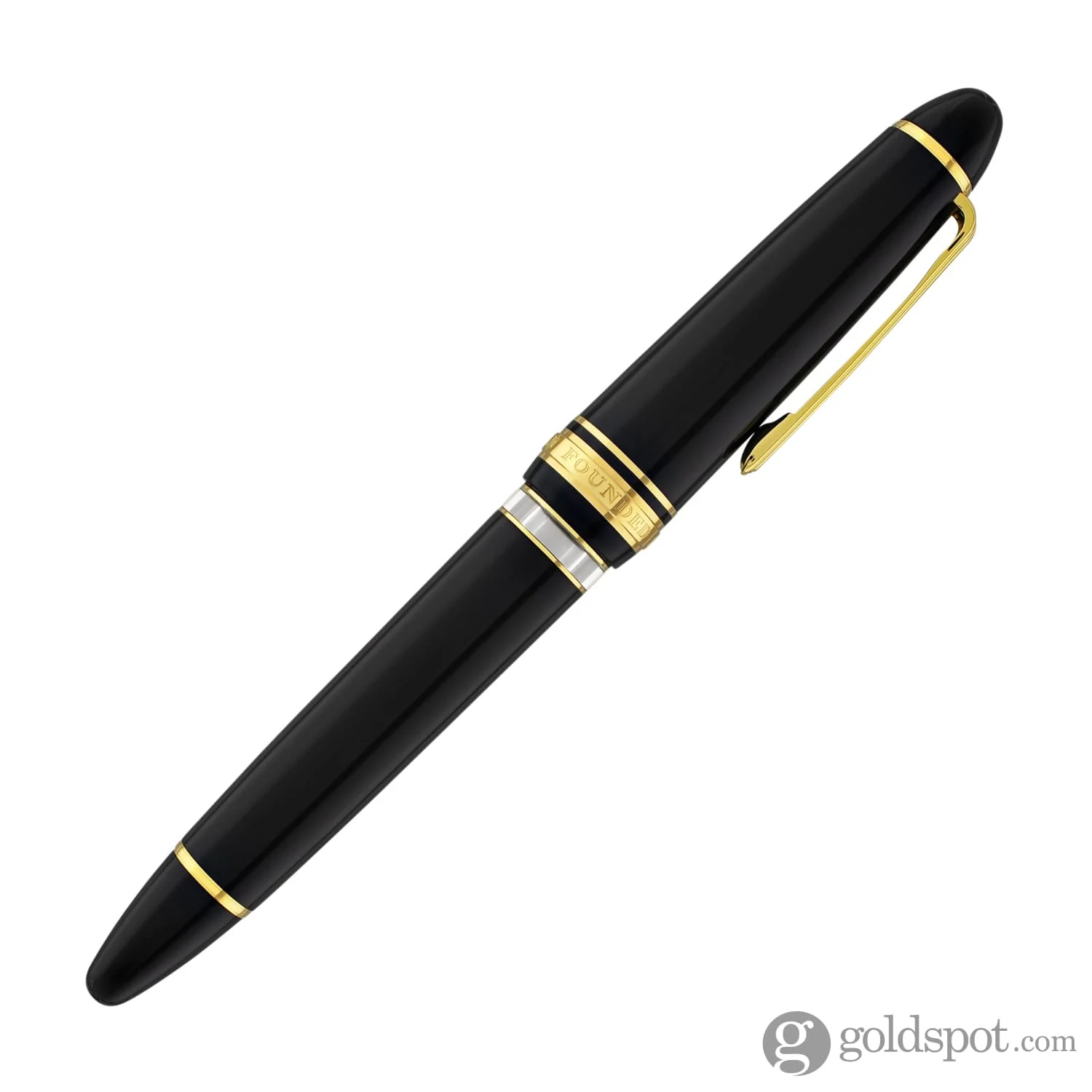 Sailor 1911 Large Realo Fountain Pen in Black with Gold Trim - 21K Gold