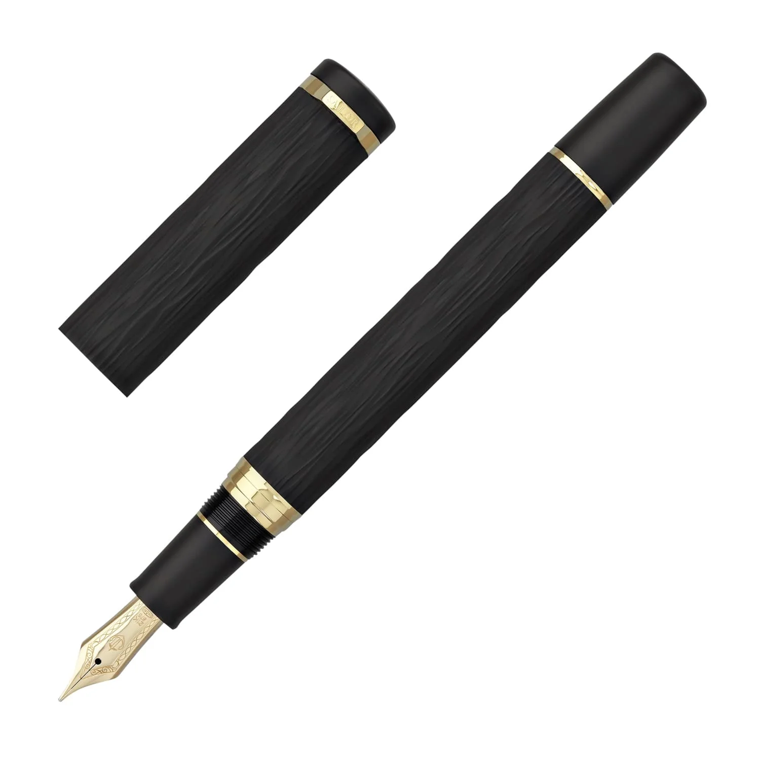 5430-sailor-ebonite-sculpture-fountain-pen-in-yokaze-night-breeze-21k-gold-1.webp Sailor Ebonite Sculpture Fountain Pen in Yokaze (Night Breeze) - 21K Gold