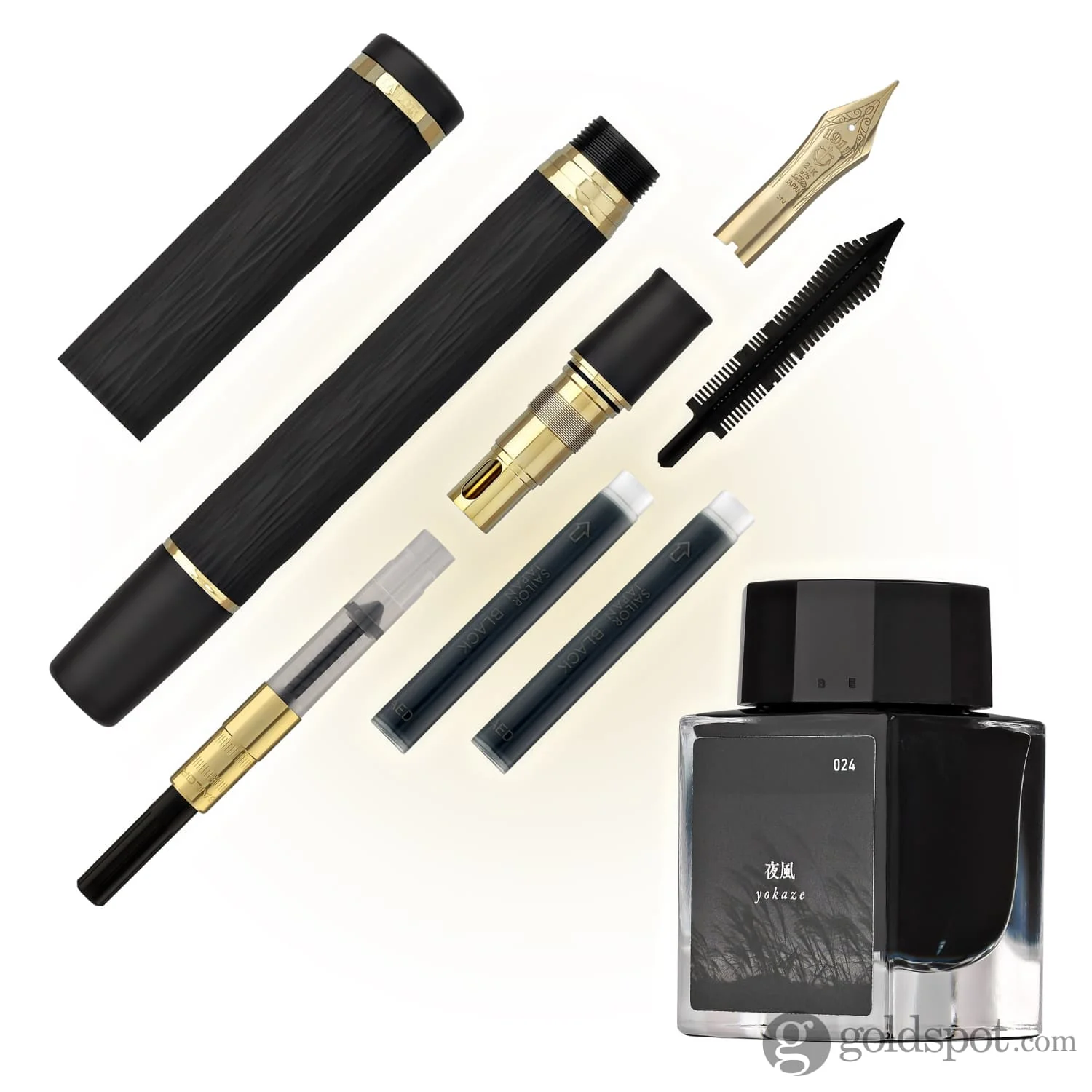 5430-sailor-ebonite-sculpture-fountain-pen-in-yokaze-night-breeze-21k-gold-5.webp Sailor Ebonite Sculpture Fountain Pen in Yokaze (Night Breeze) - 21K Gold