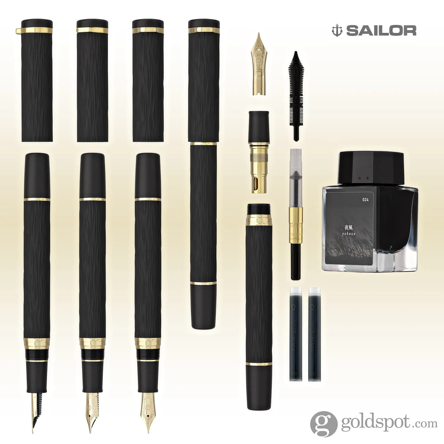 5430-sailor-ebonite-sculpture-fountain-pen-in-yokaze-night-breeze-21k-gold-6.webp Sailor Ebonite Sculpture Fountain Pen in Yokaze (Night Breeze) - 21K Gold
